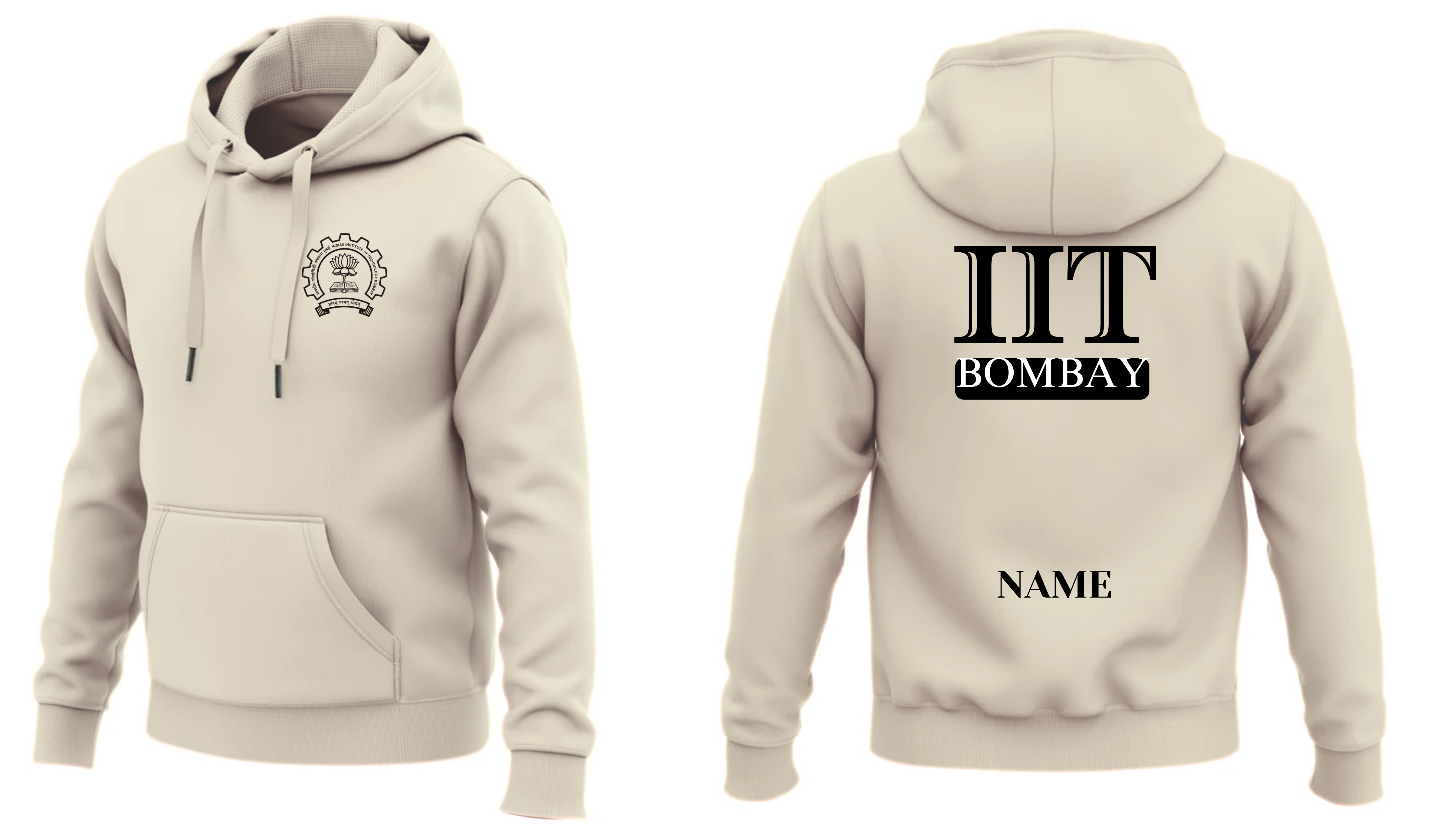 IIT BOMBAY Hoodies Classic Design 3 ( Ak Design )