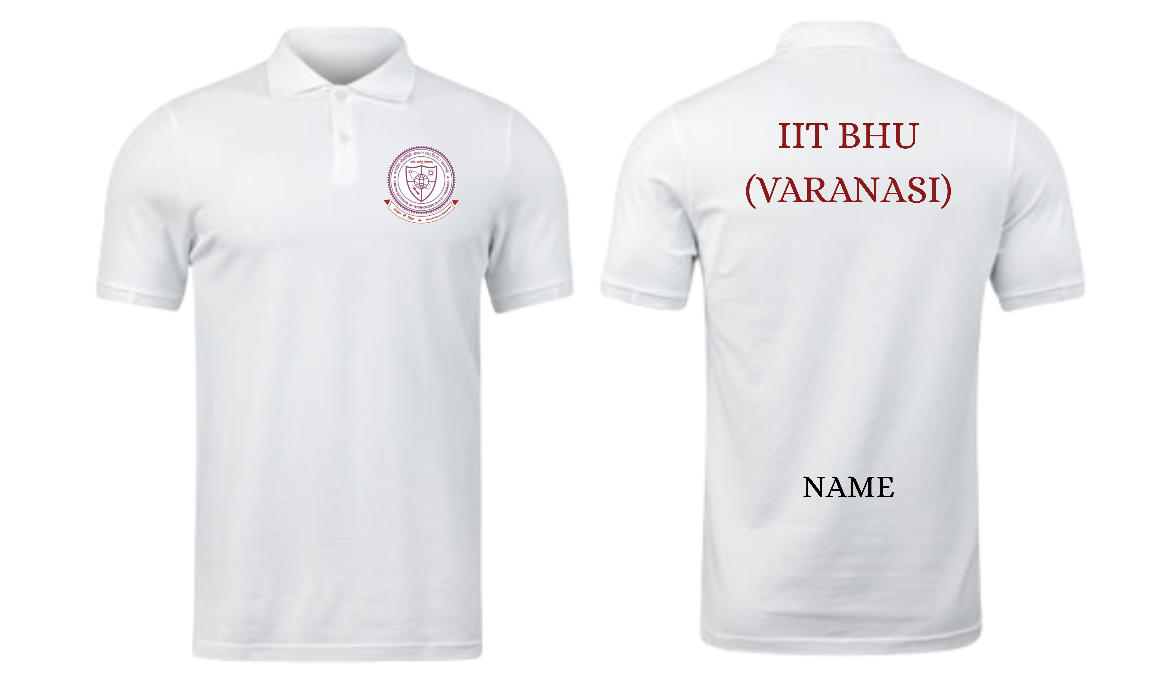 IIT BHU (VARANASI) POLO T-SHIRT Classic Design ( Ak design )