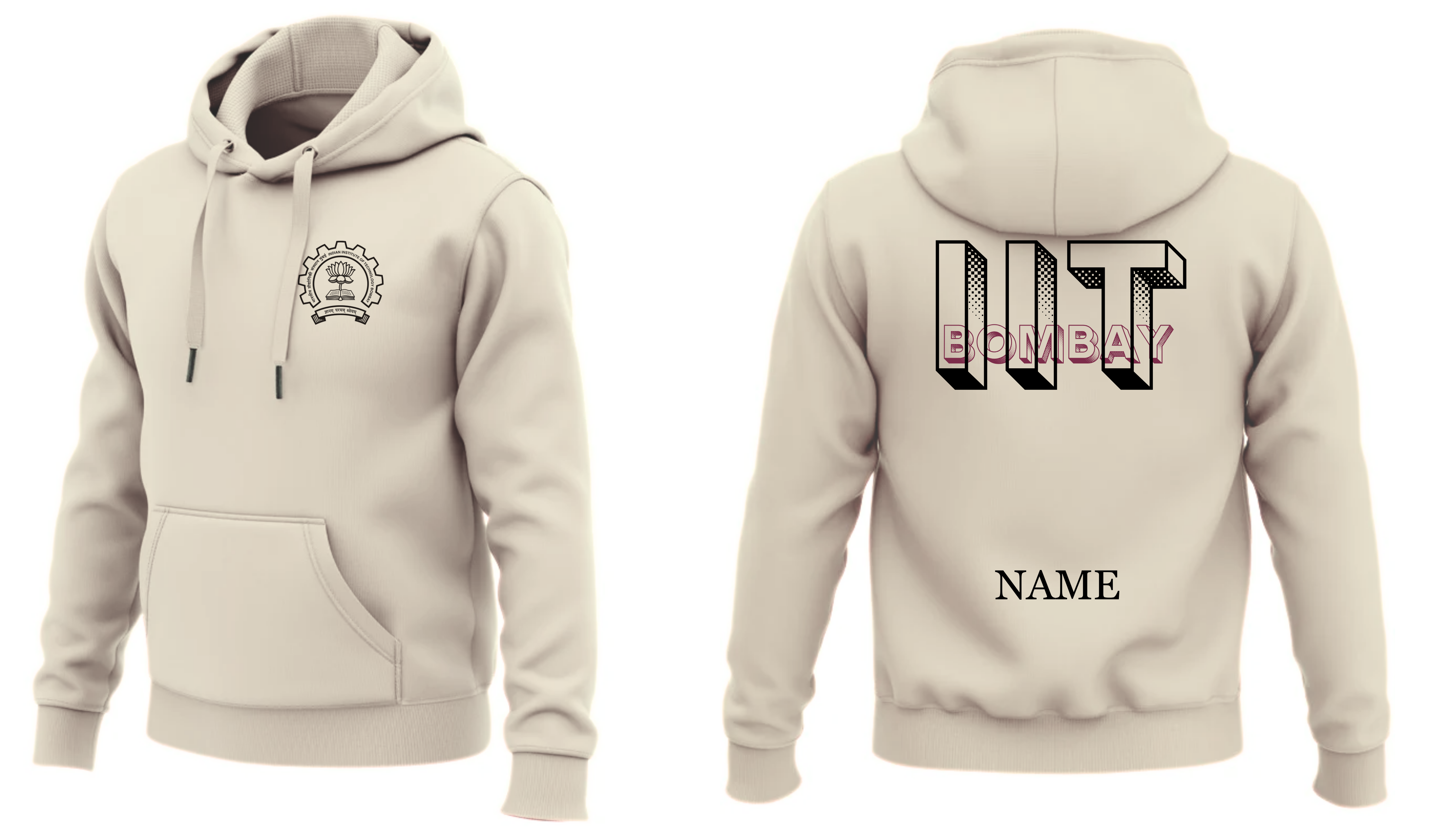IIT BOMBAY Hoodies Classic Design 4 ( Ak Design )