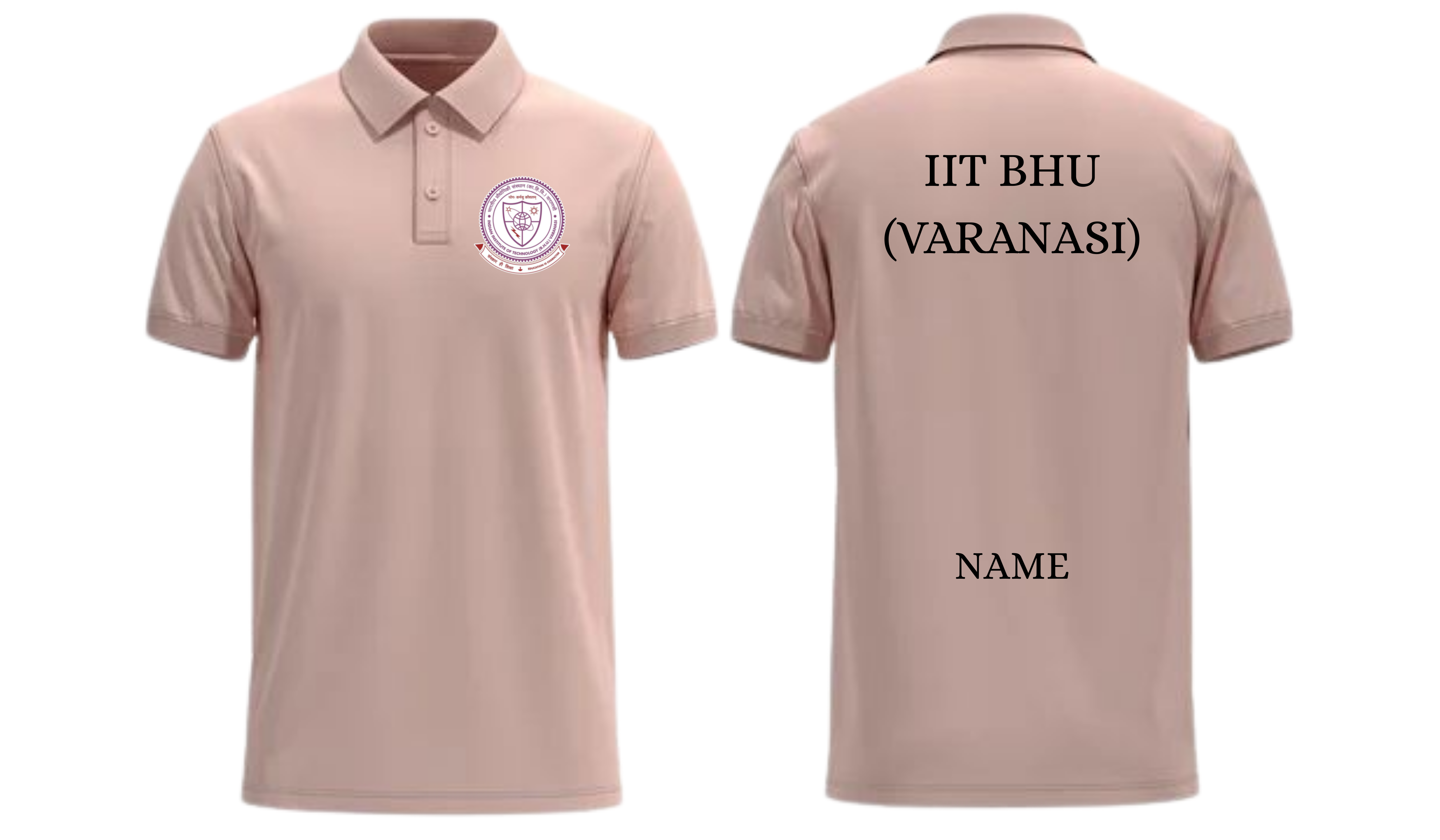 IIT BHU (VARANASI) POLO T-SHIRT Classic Design ( Ak design )