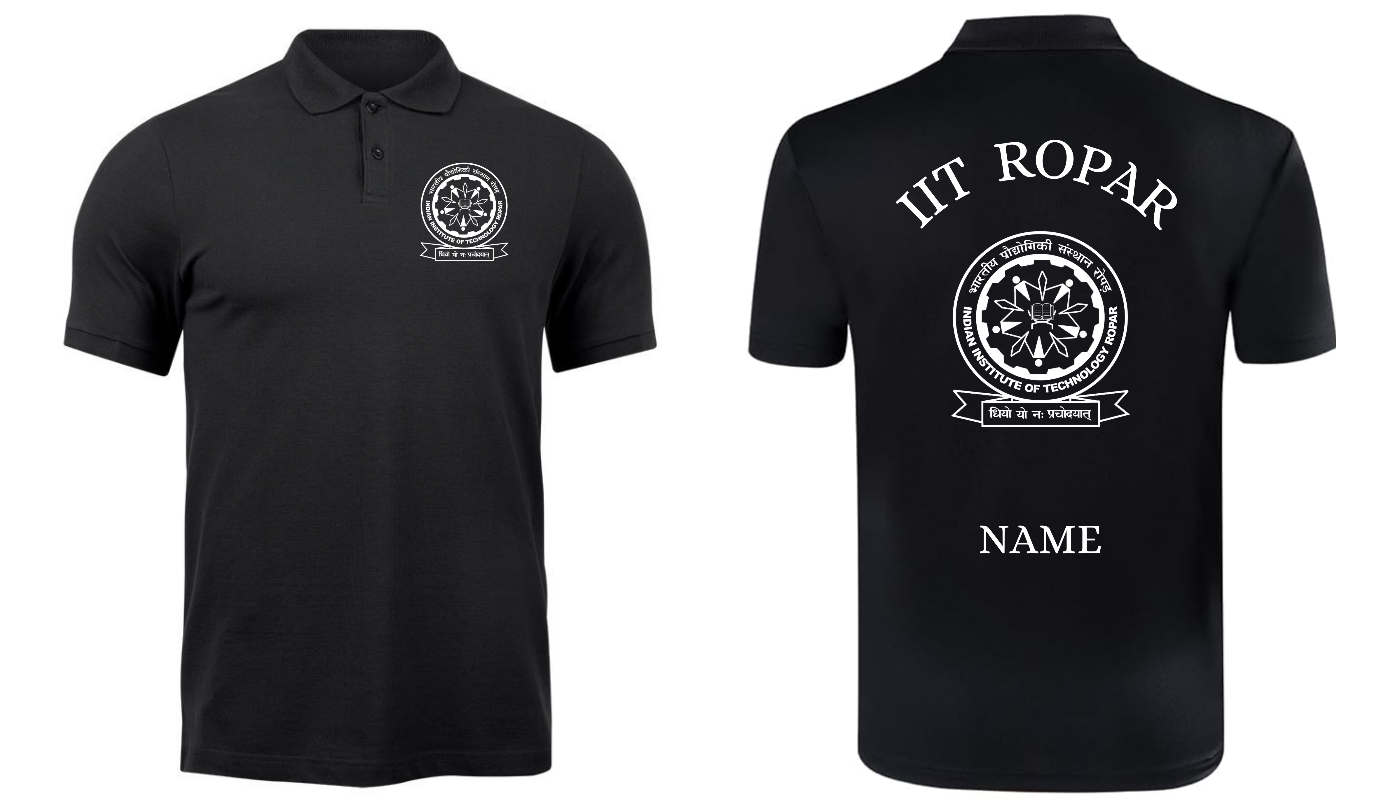 IIT ROPAR POLO T-SHIRT Classic Design 1 ( Ak design )