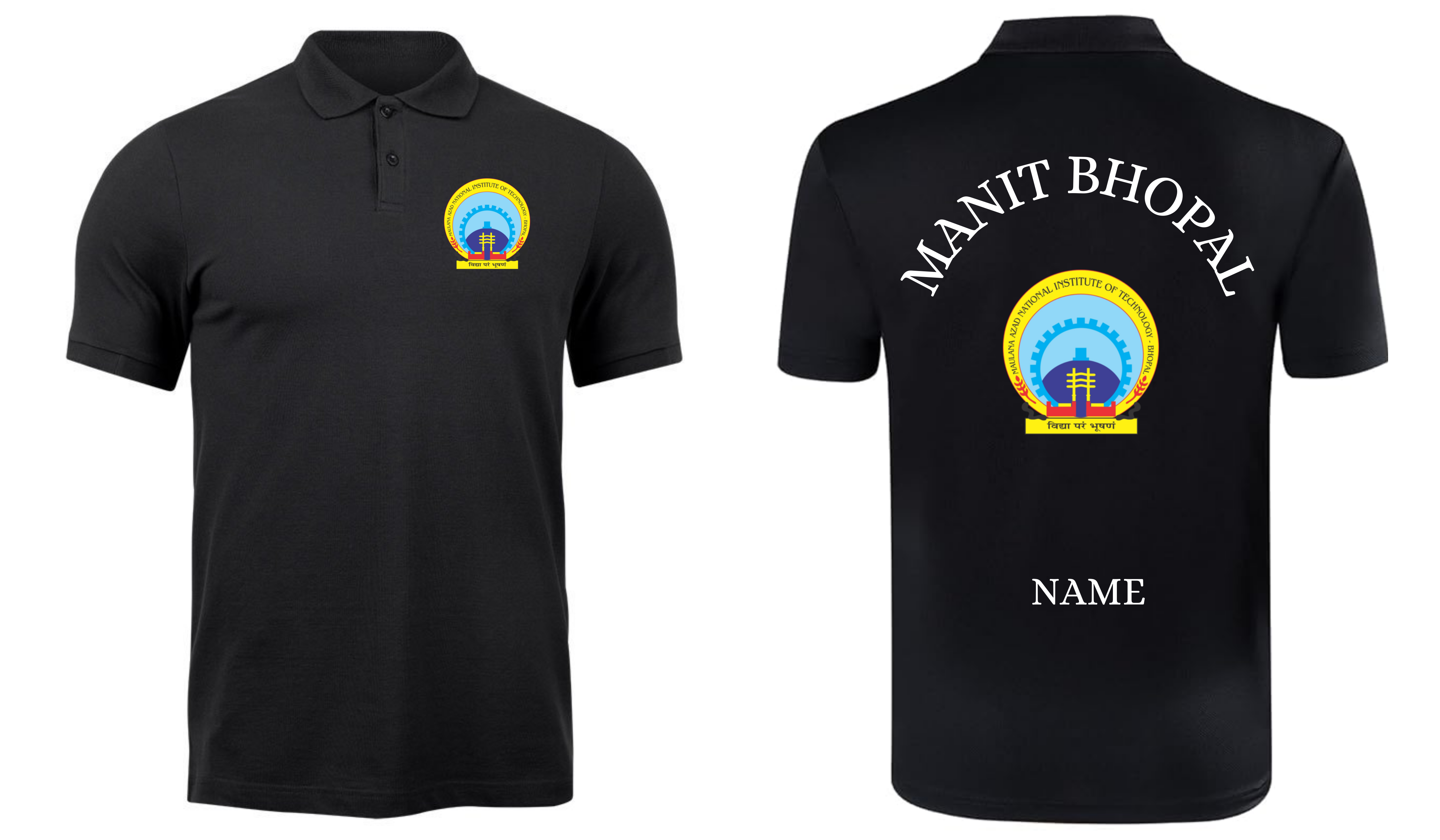 NIT BHOPAL POLO T-SHIRT Classic Design 1 ( Ak design )