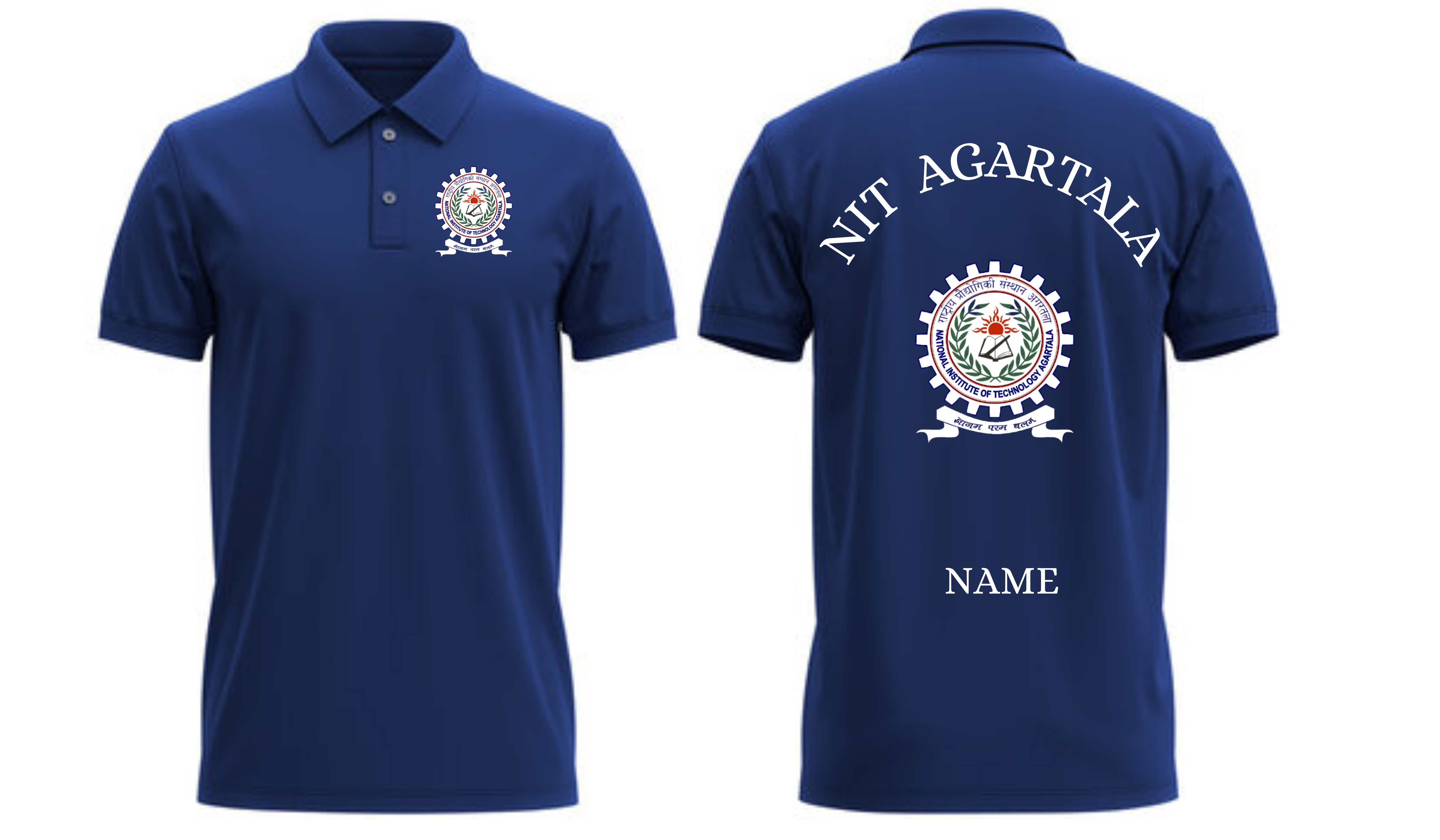 NIT Agartala POLO T-SHIRT Classic Design 1  ( Ak design )