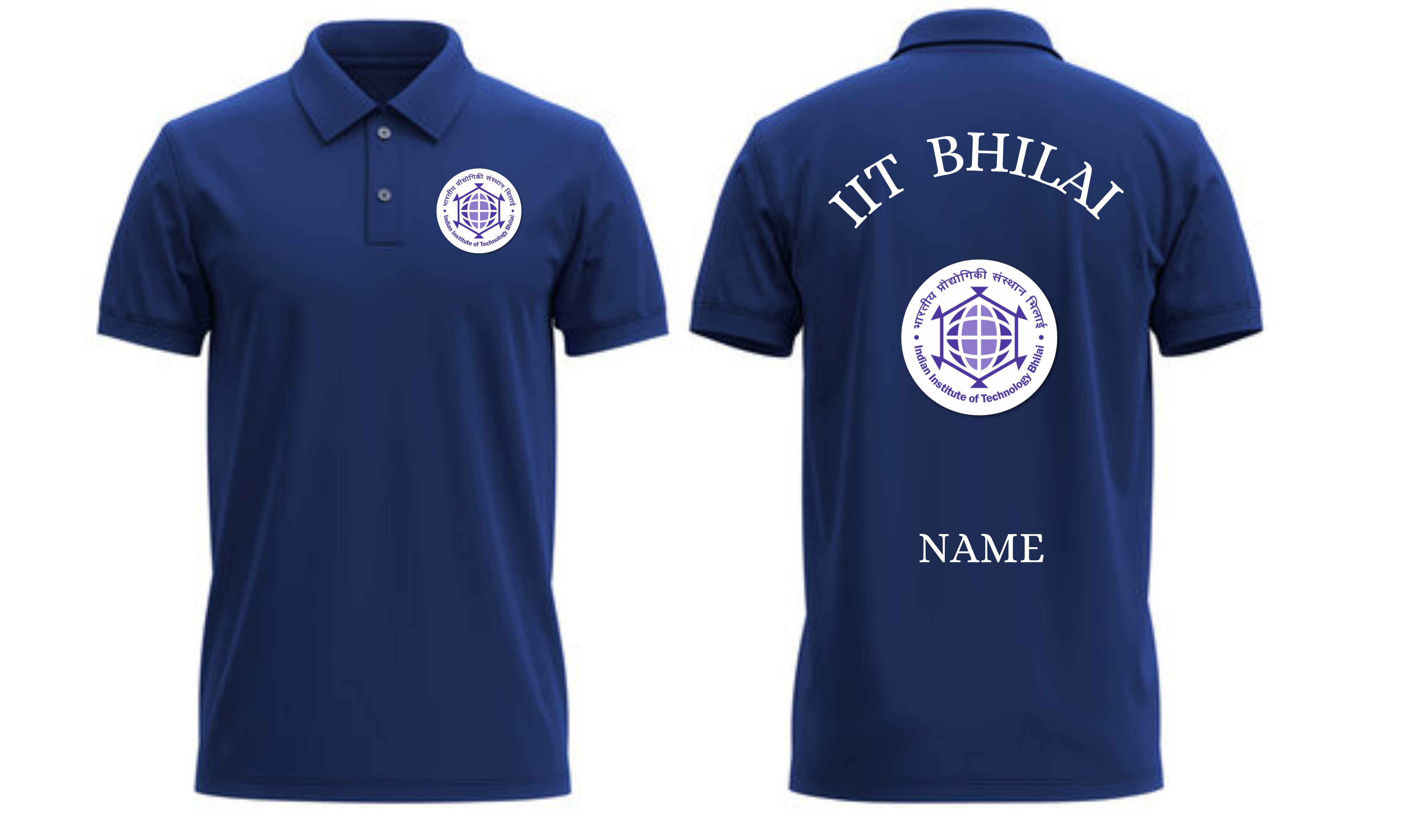 IIT BHILAI POLO T-SHIRT Classic Design 1  ( Ak design )