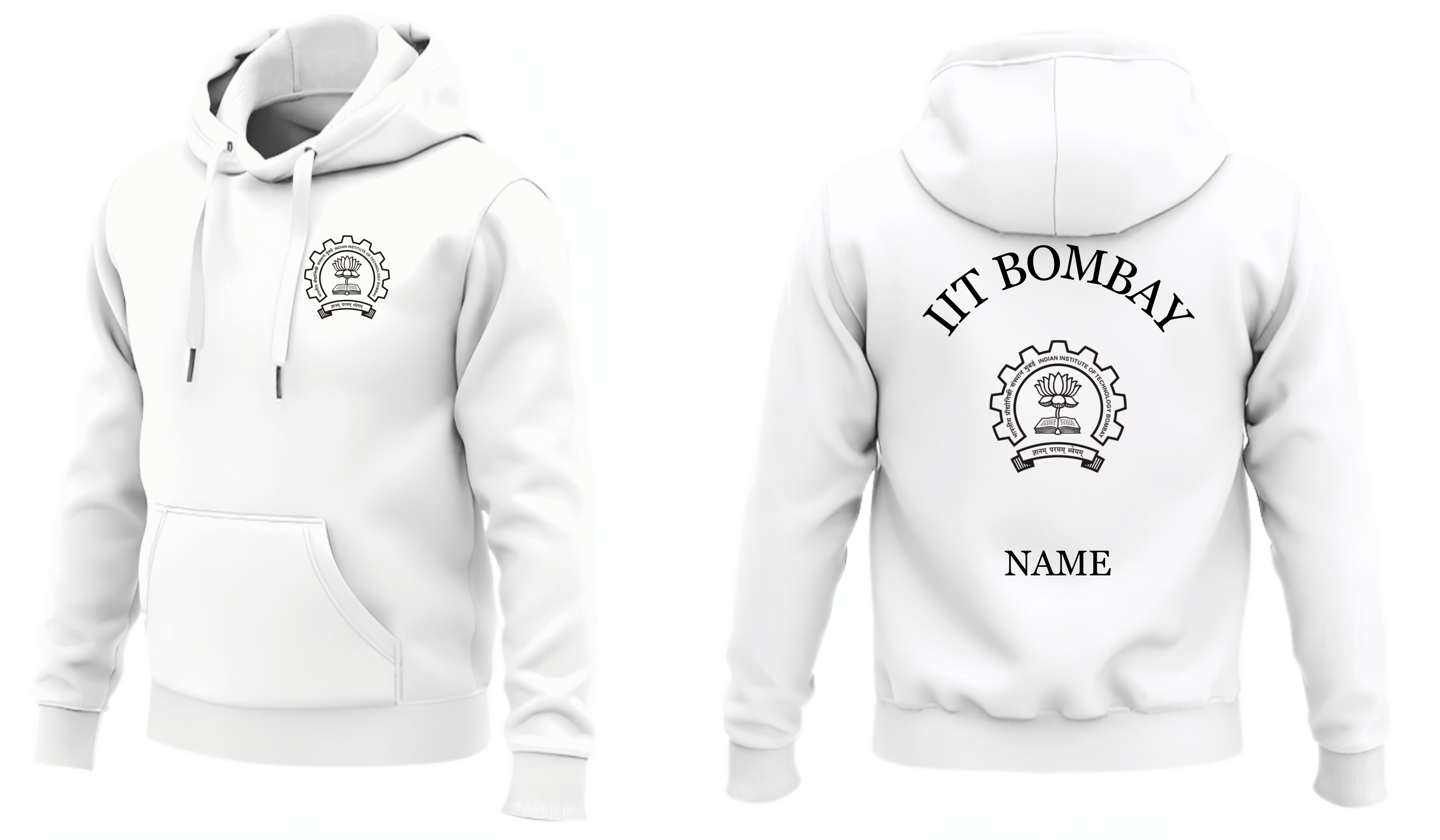 IIT BOMBAY Hoodies Classic Design 1 ( Ak Design )