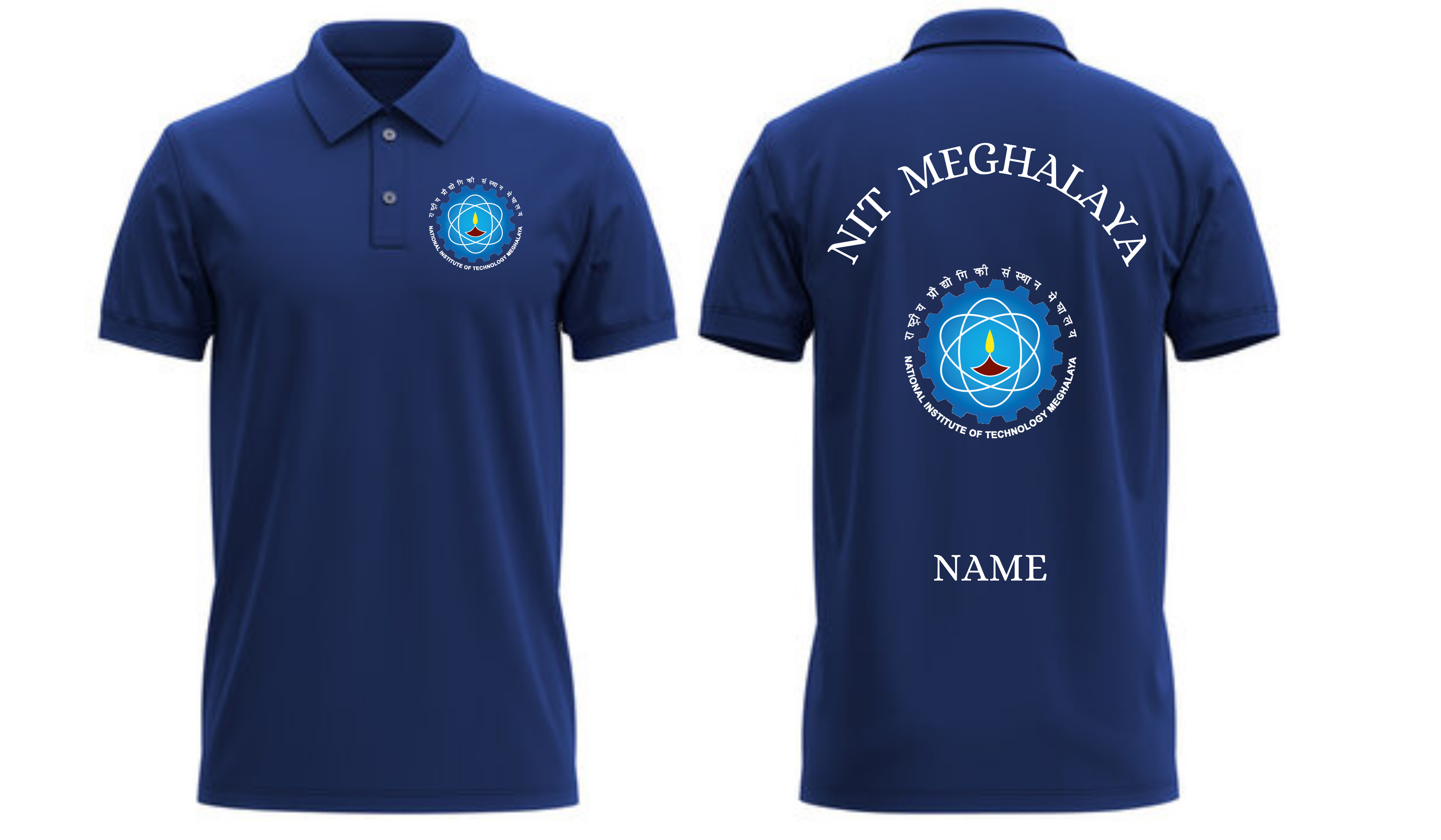 NIT Meghalaya POLO T-SHIRT Classic Design 1 ( Ak design )