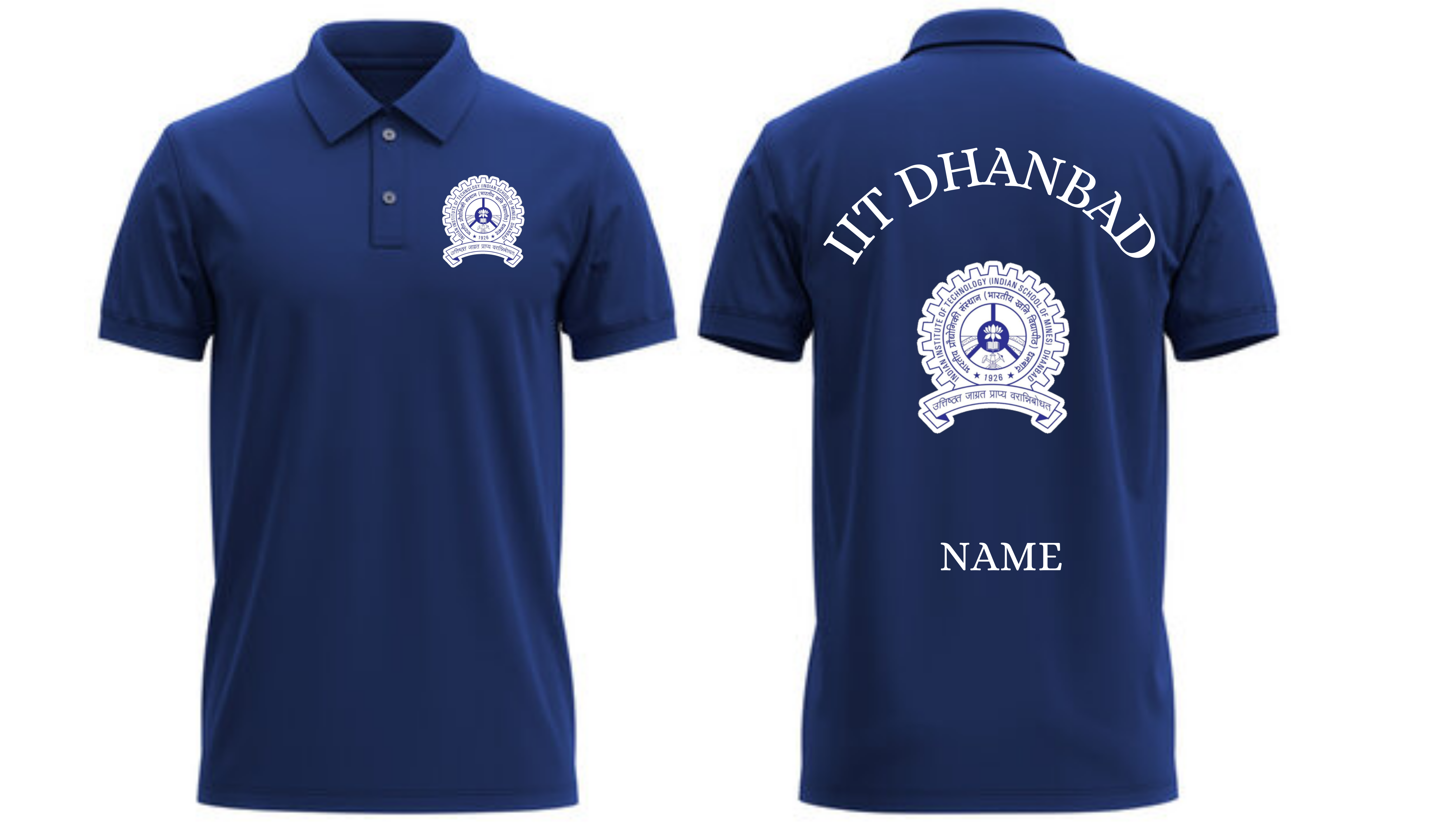 IIT Dhanbad POLO T-SHIRT Classic Design 1 ( Ak design )