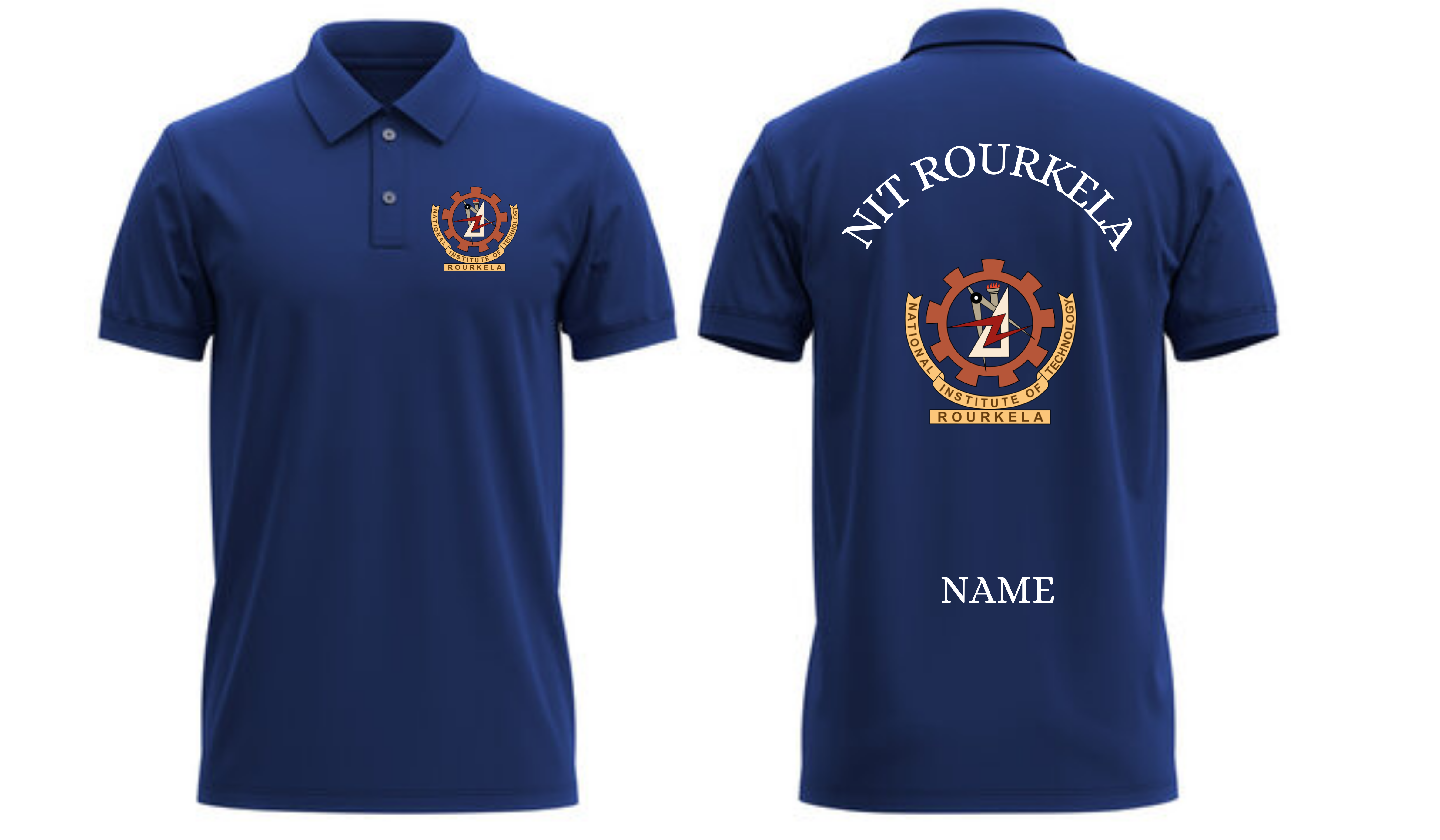 NIT ROURKELA POLO T-SHIRT Classic Design 1 ( Ak design )