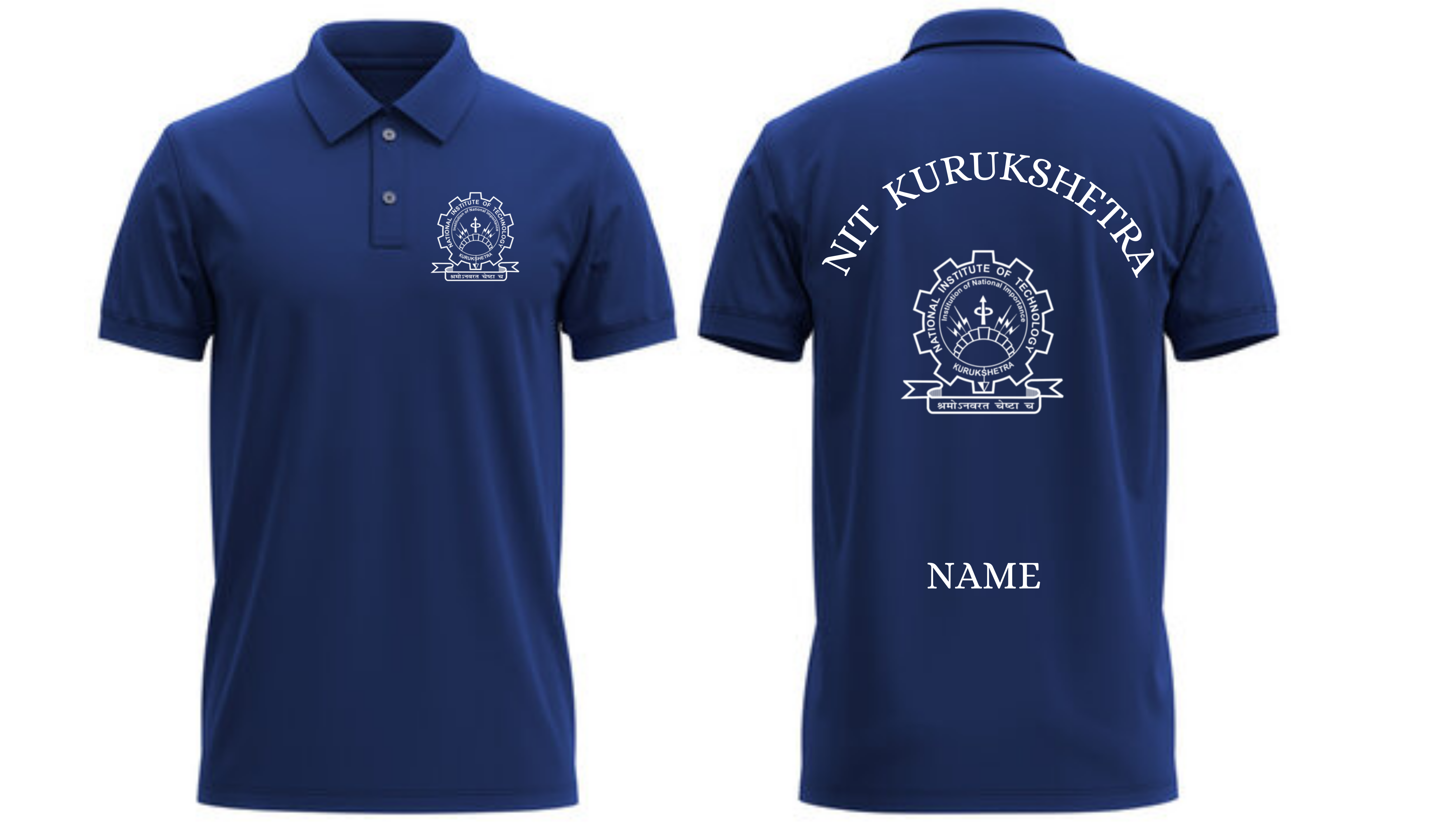 NIT Kurukshetra POLO T-SHIRT Classic Design 1 ( Ak design )