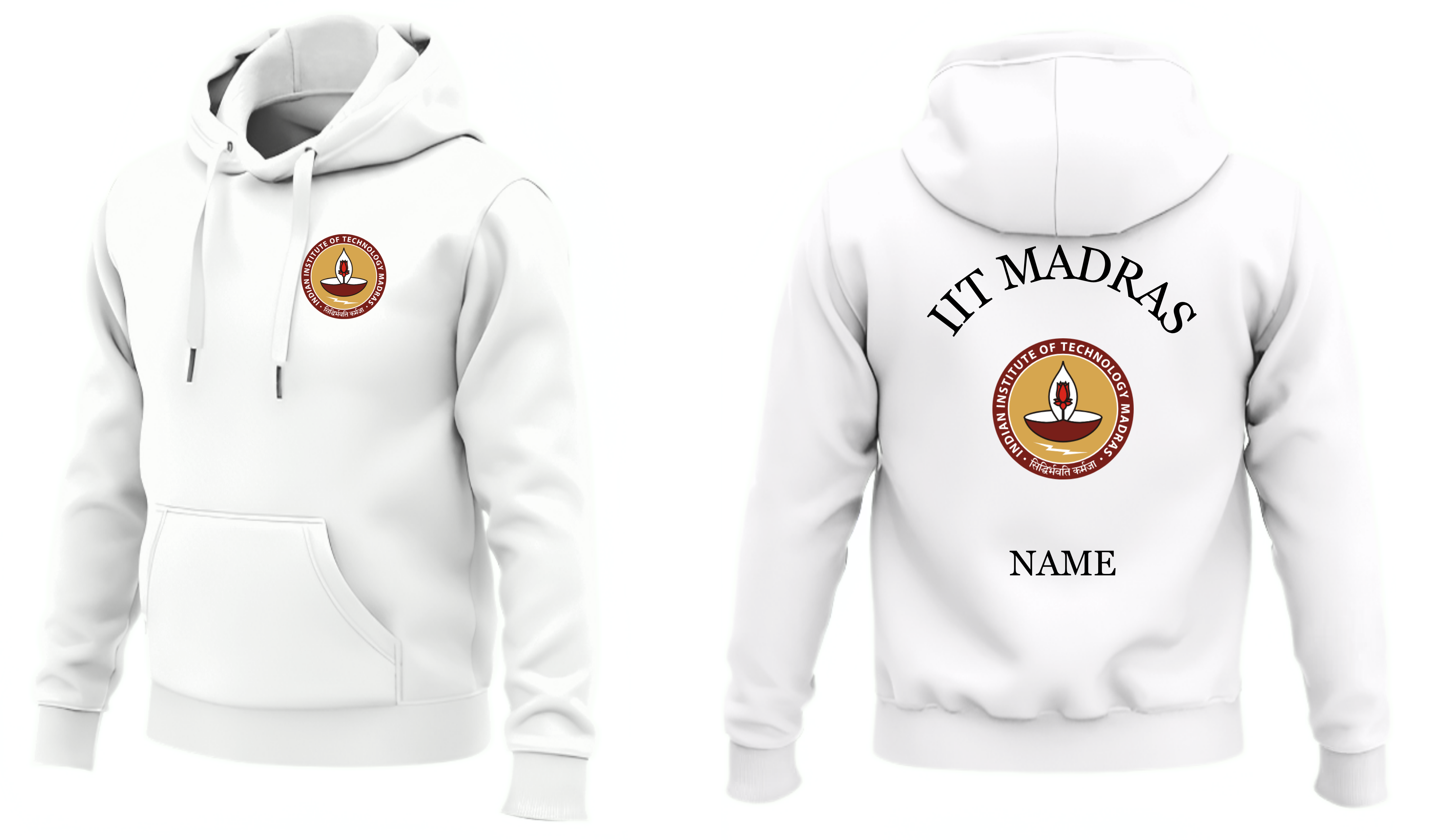 IIT MADRAS Hoodies Classic Design 1 ( Ak Design )