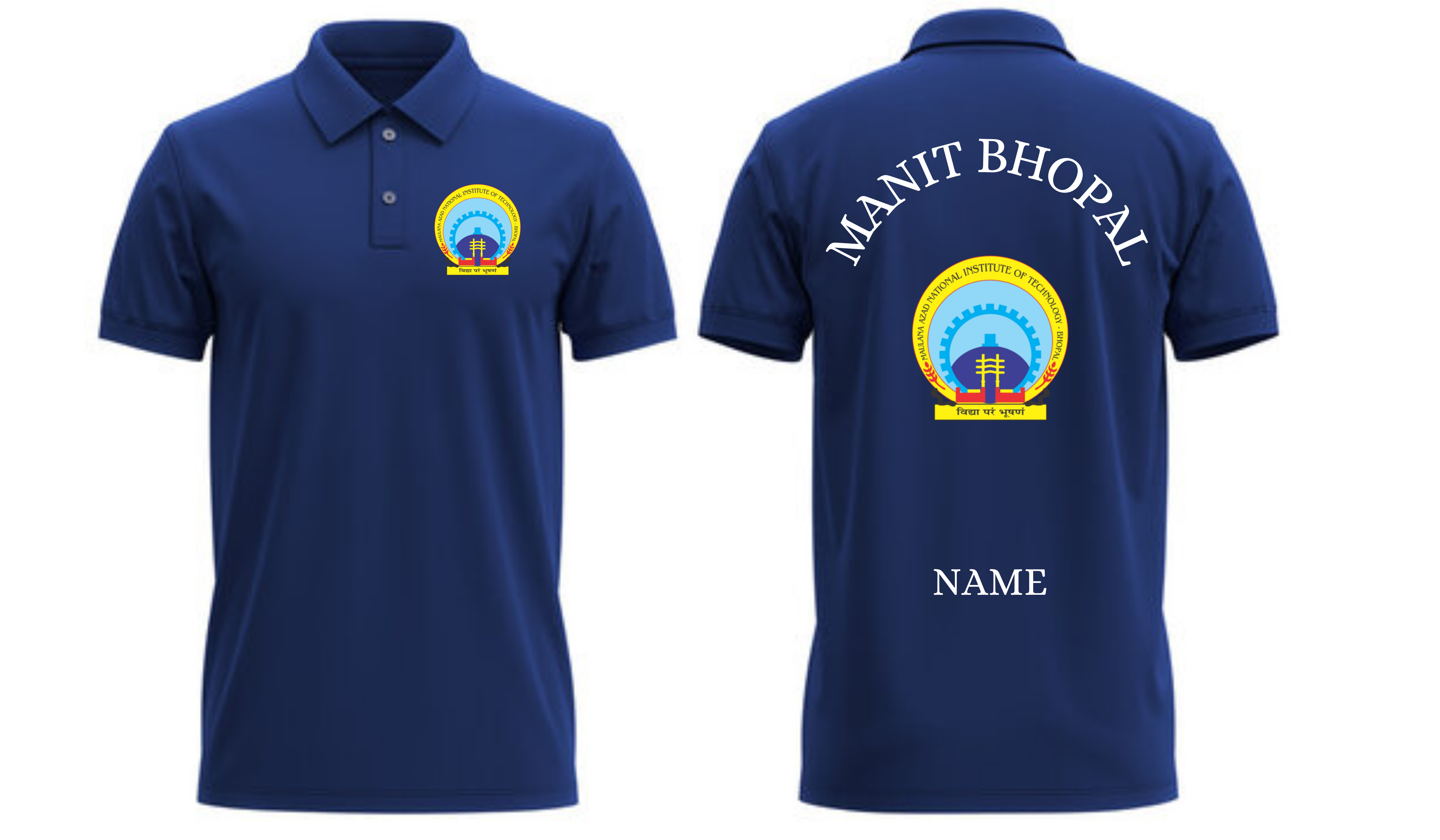 NIT BHOPAL POLO T-SHIRT Classic Design 1 ( Ak design )