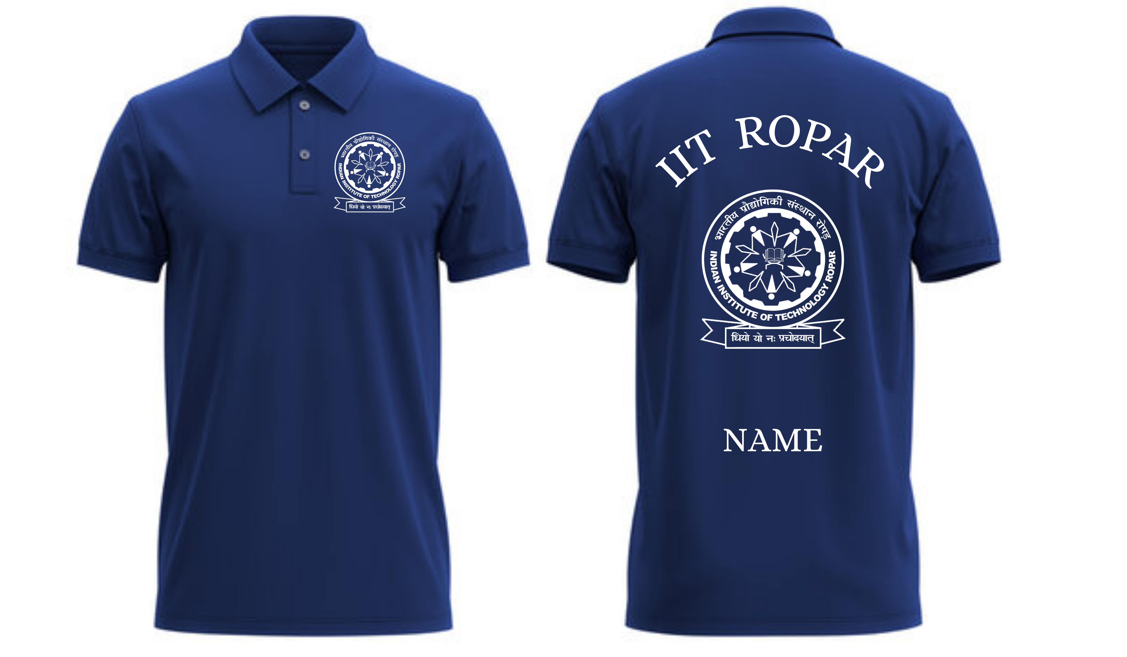 IIT ROPAR POLO T-SHIRT Classic Design 1 ( Ak design )