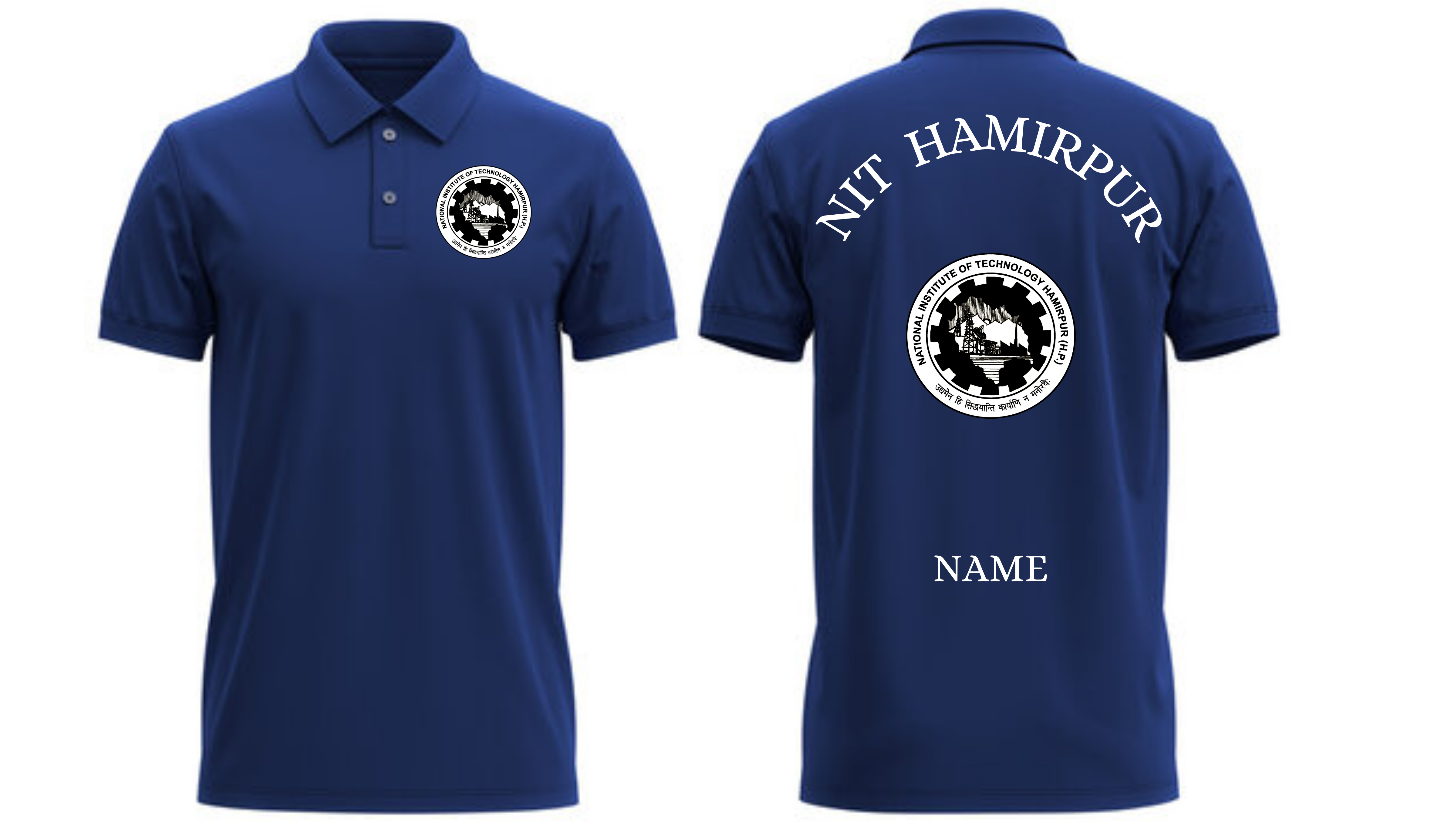 NIT Hamirpur POLO T-SHIRT Classic Design 1 ( Ak design )