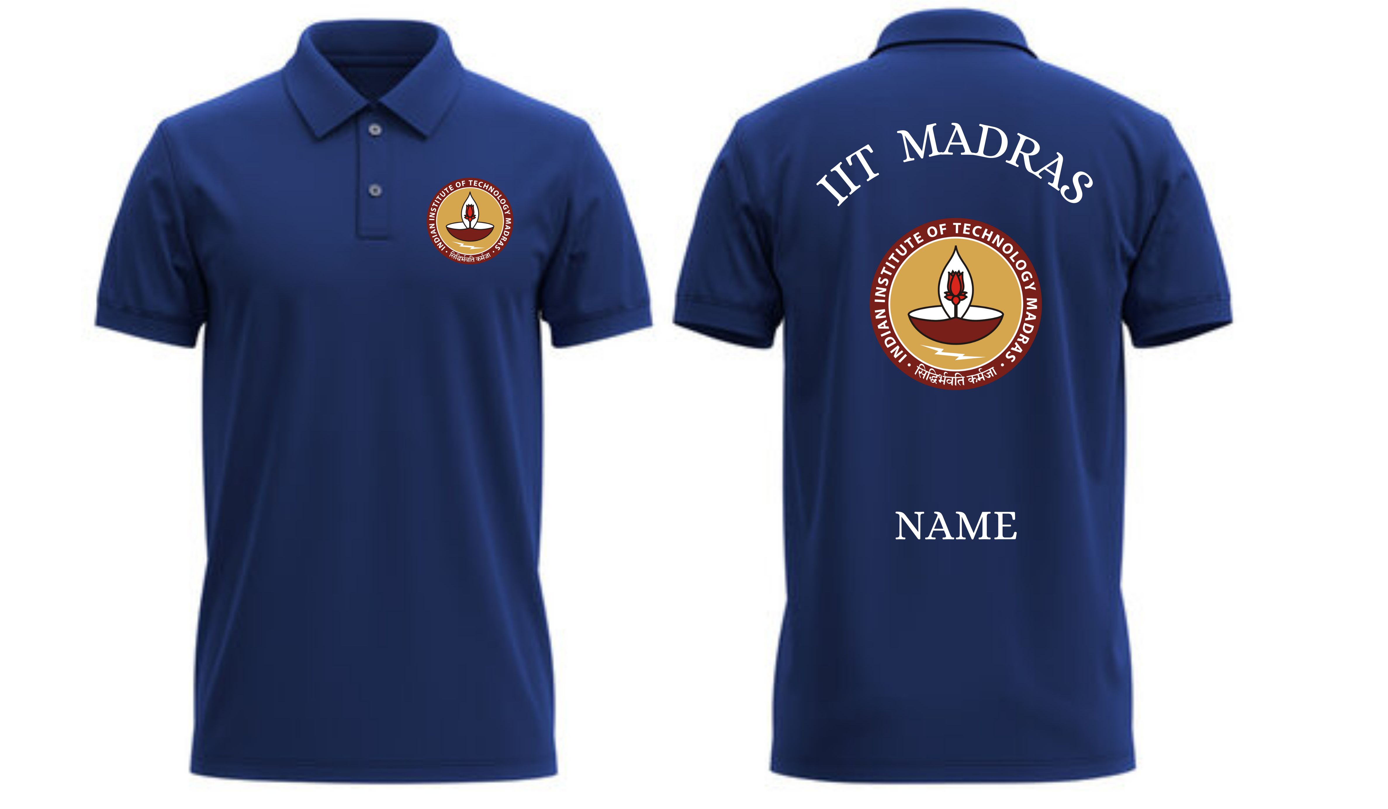 IIT MADRAS POLO T-SHIRT Classic Design 1 ( Ak design )