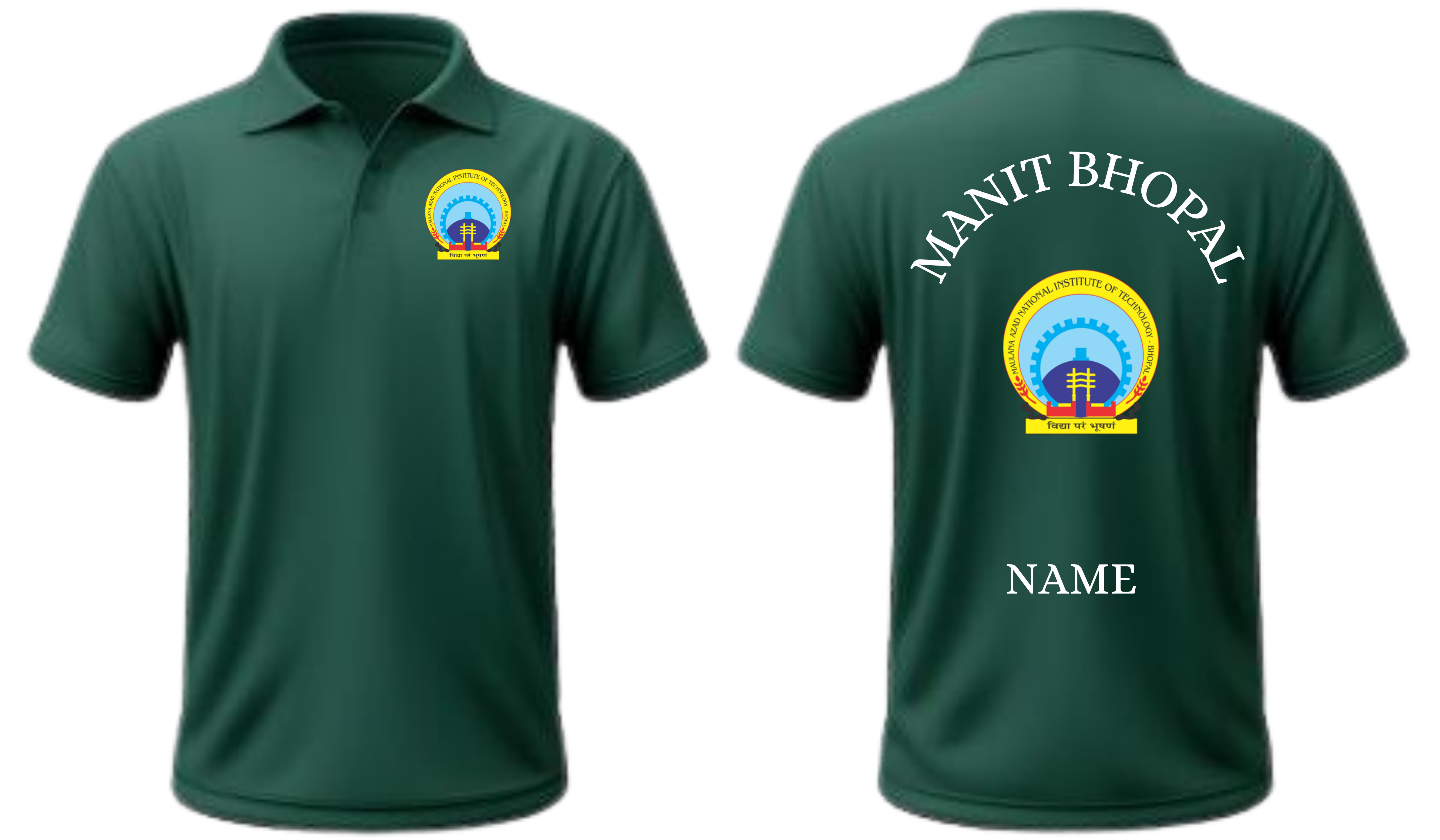 NIT BHOPAL POLO T-SHIRT Classic Design 1 ( Ak design )