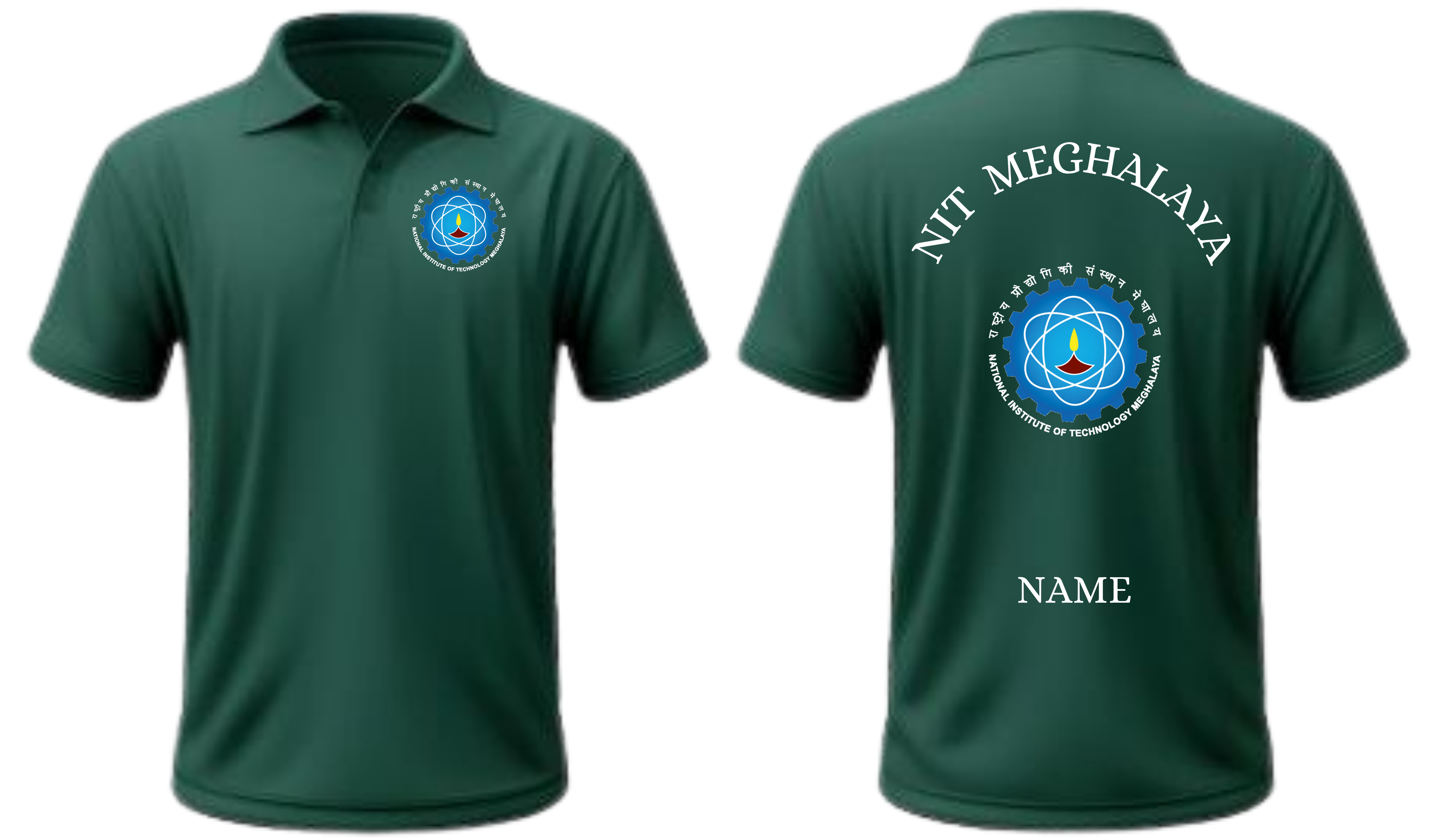 NIT Meghalaya POLO T-SHIRT Classic Design 1 ( Ak design )