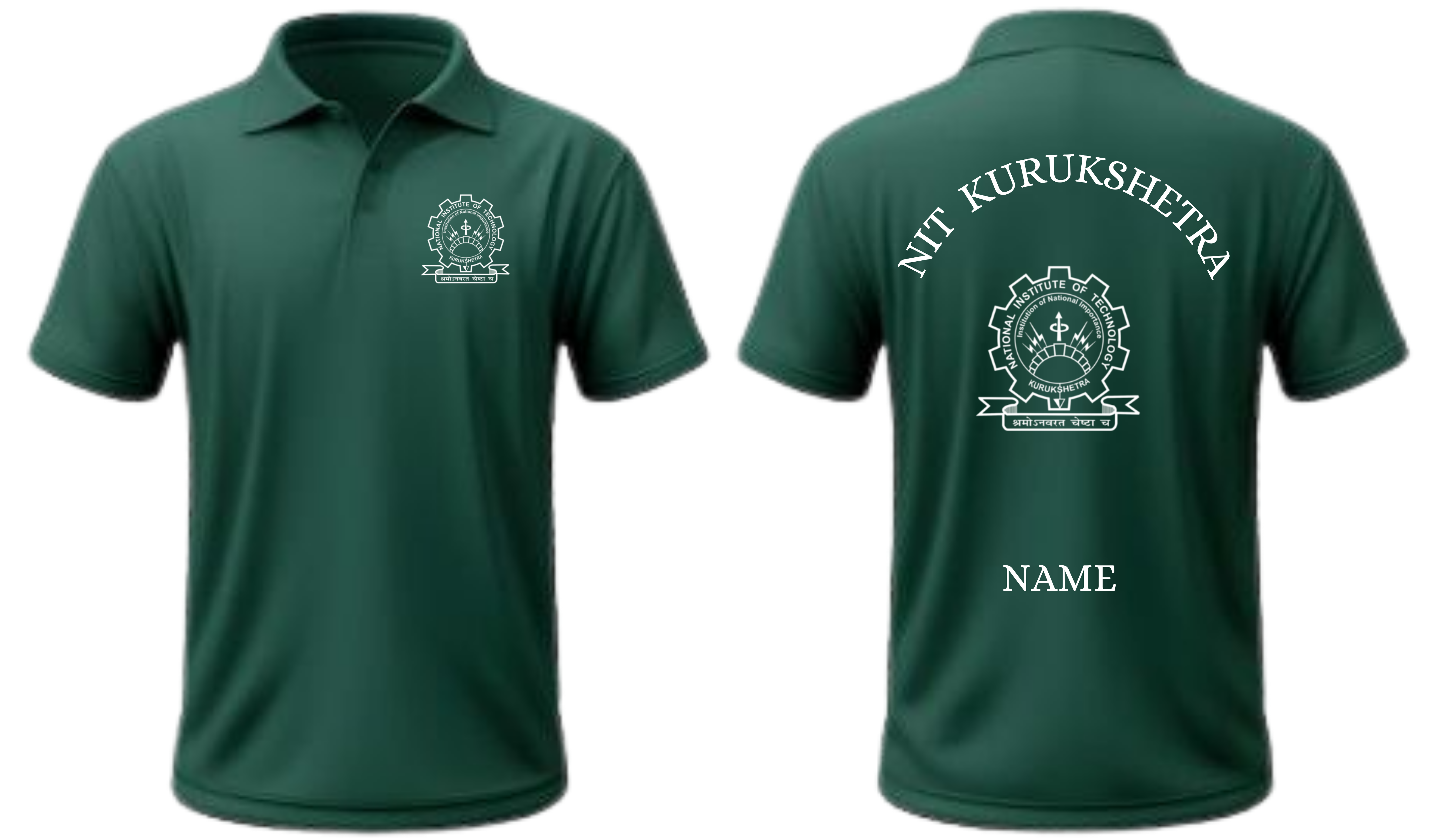 NIT Kurukshetra POLO T-SHIRT Classic Design 1 ( Ak design )