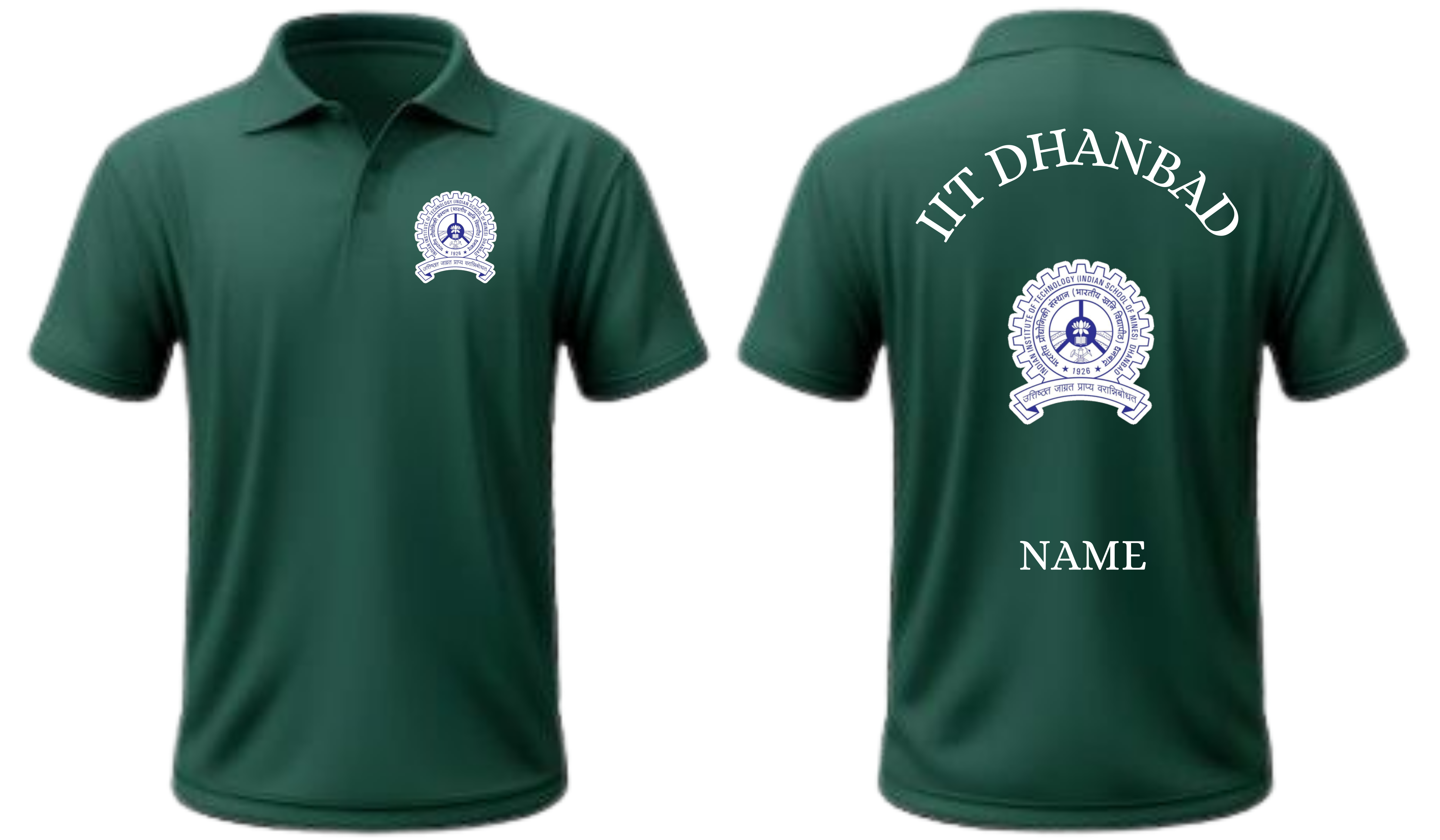 IIT Dhanbad POLO T-SHIRT Classic Design 1 ( Ak design )