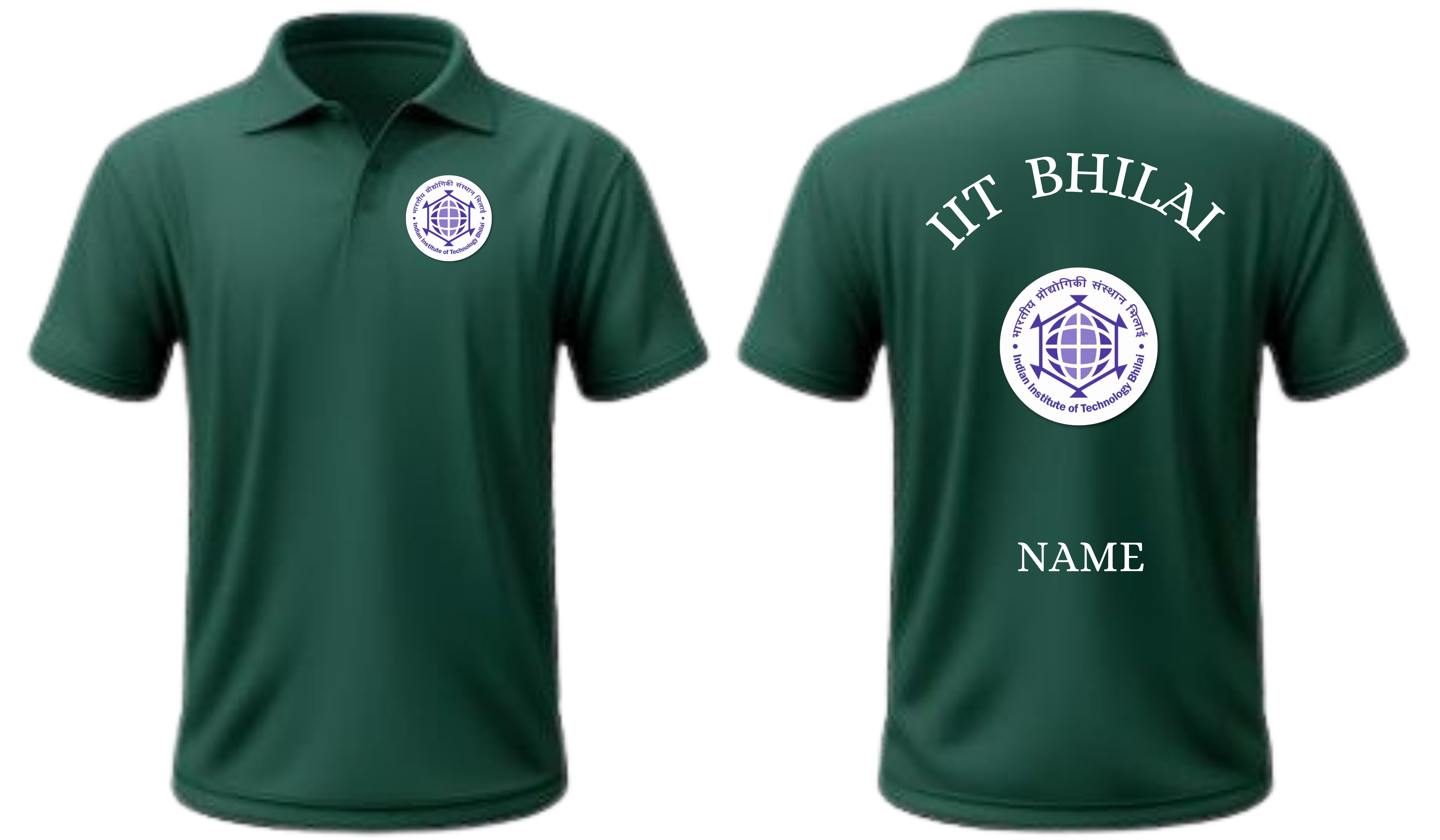 IIT BHILAI POLO T-SHIRT Classic Design 1  ( Ak design )