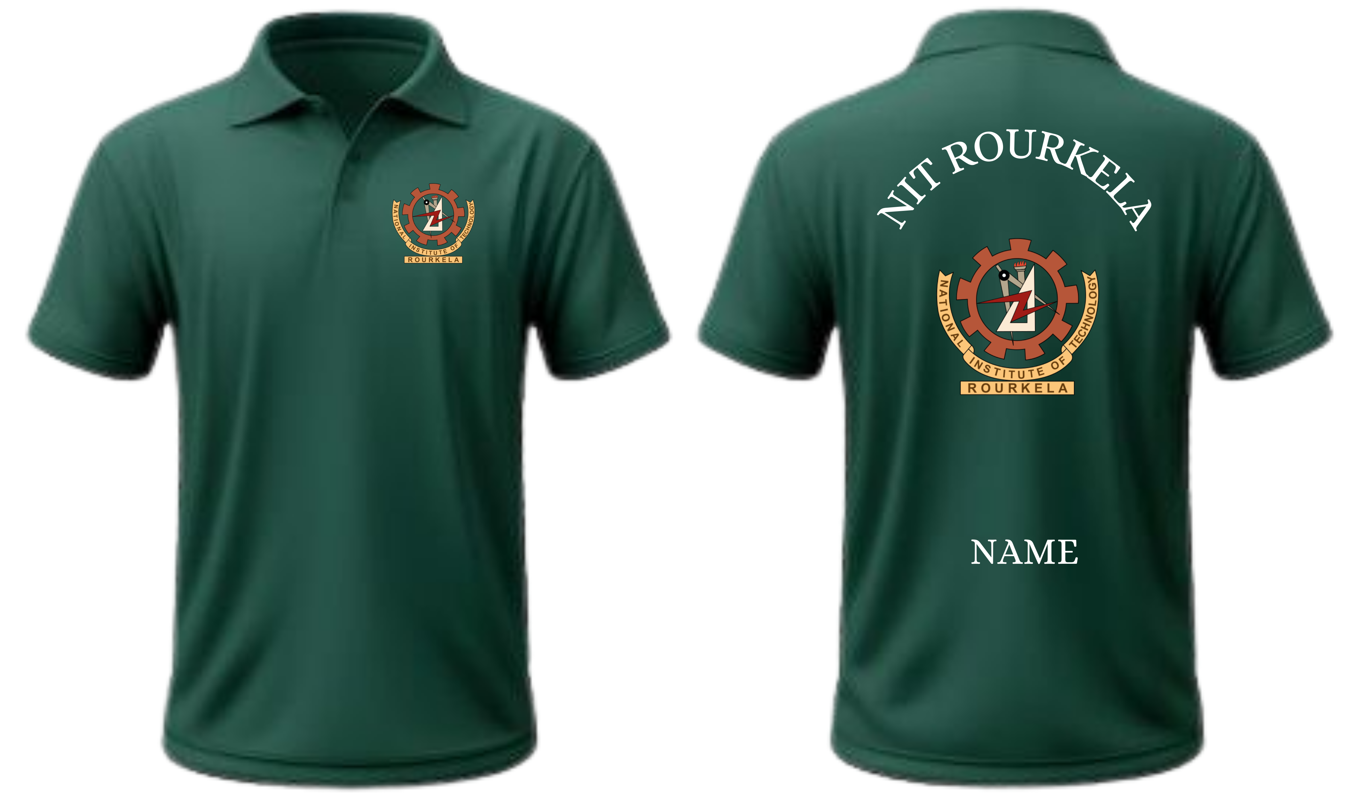 NIT ROURKELA POLO T-SHIRT Classic Design 1 ( Ak design )