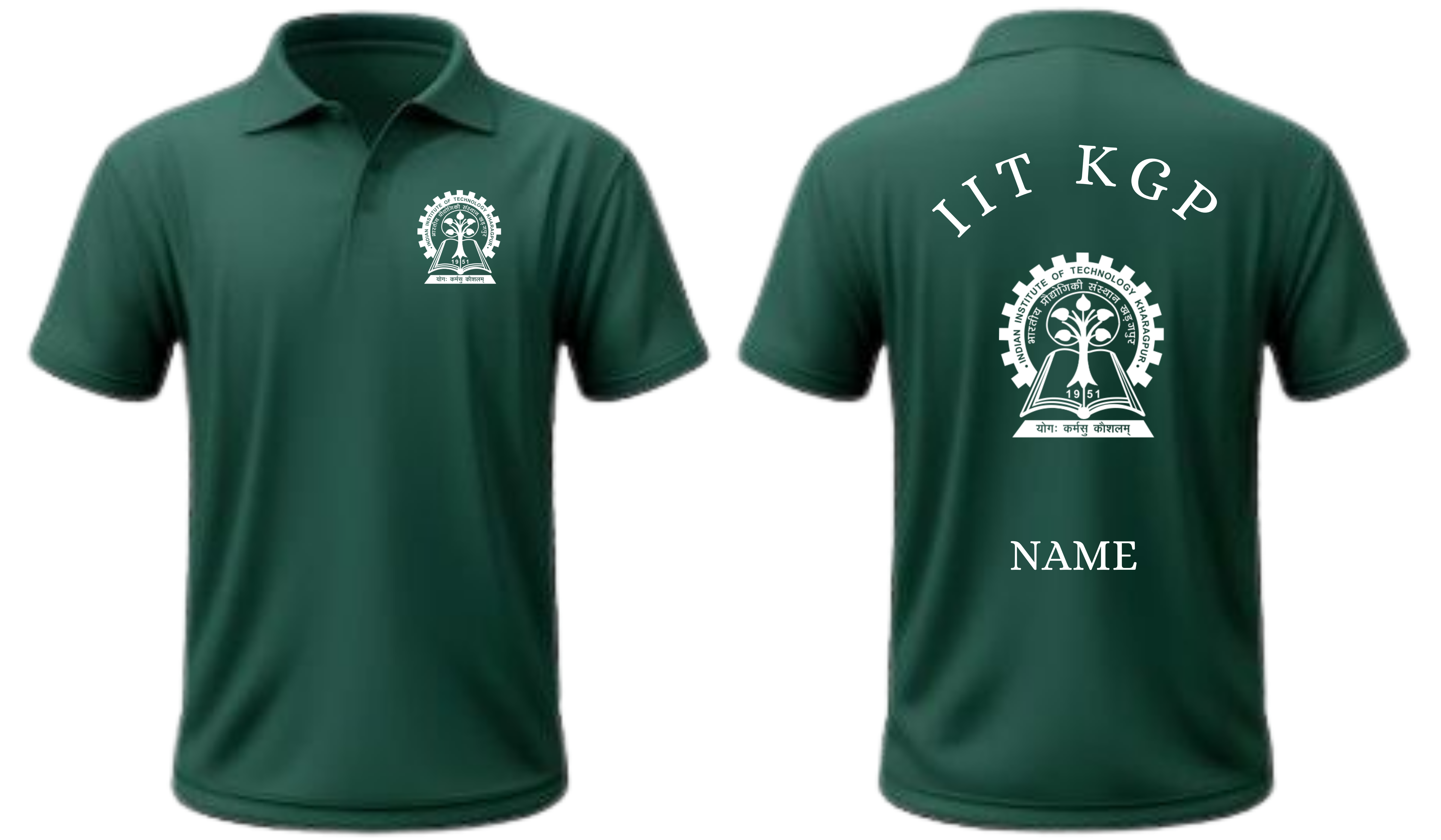 IIT Kharagpur POLO T-SHIRT Classic Design 1 ( Ak design )