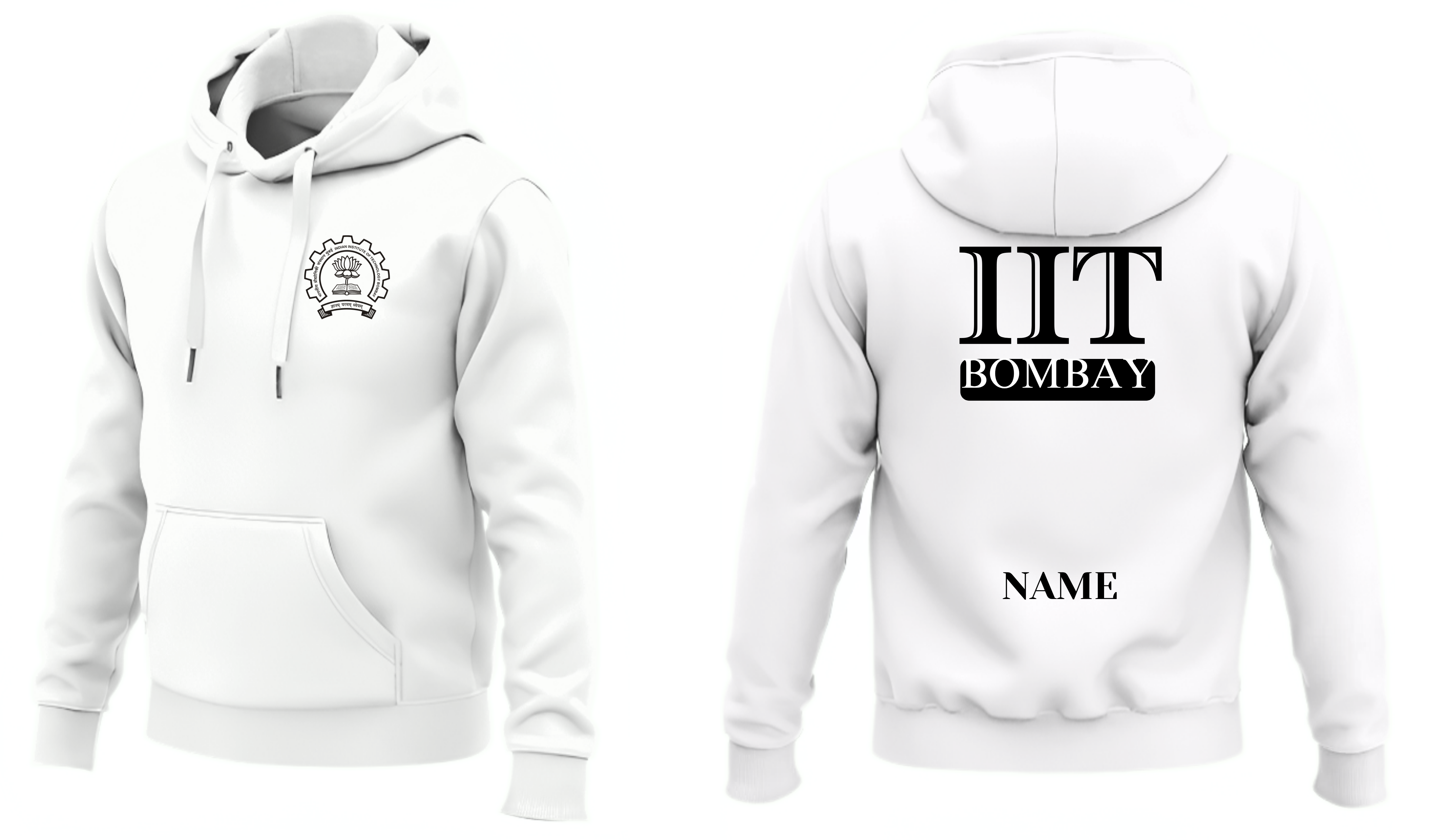IIT BOMBAY Hoodies Classic Design 3 ( Ak Design )