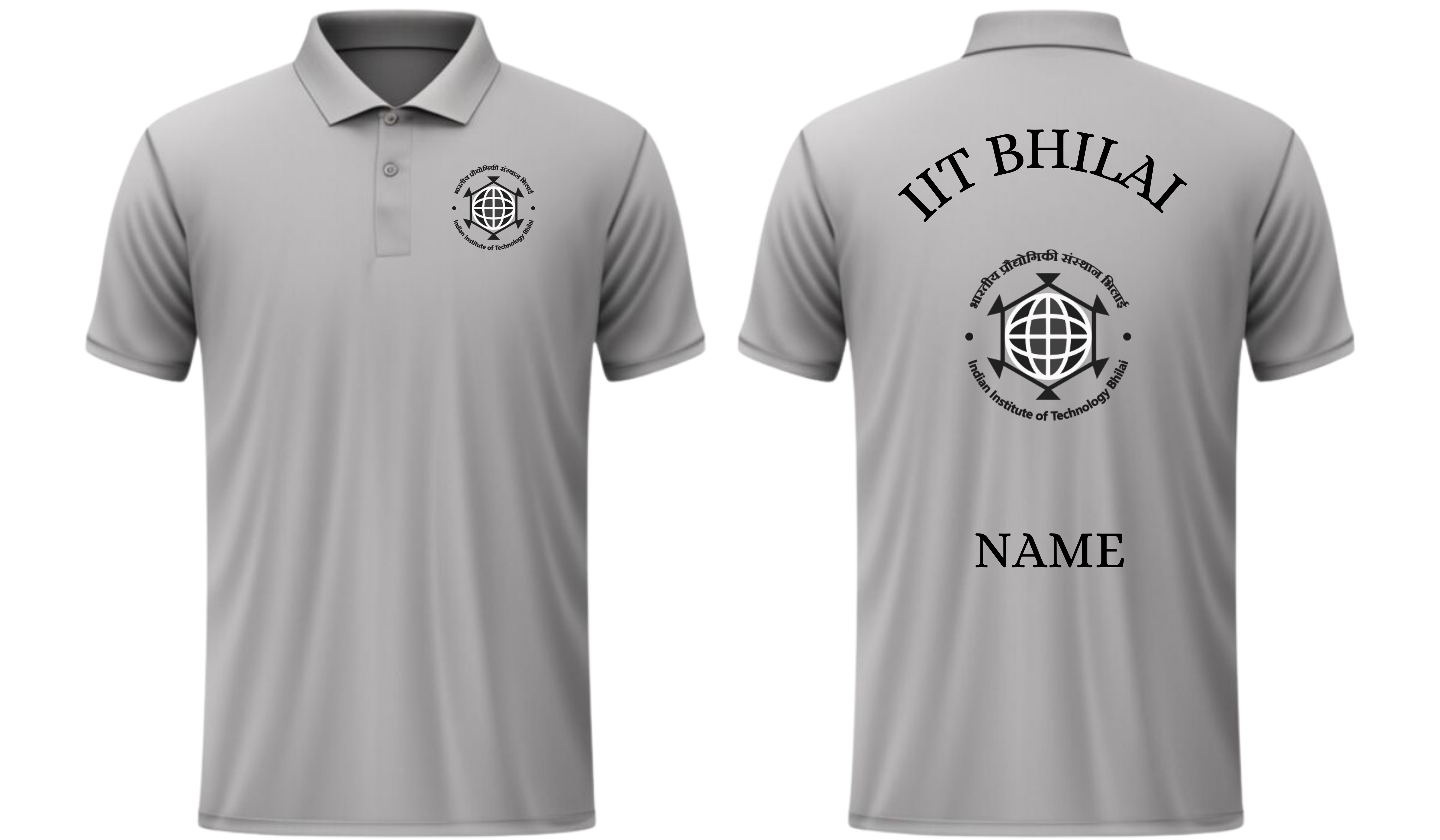 IIT BHILAI POLO T-SHIRT Classic Design 1  ( Ak design )