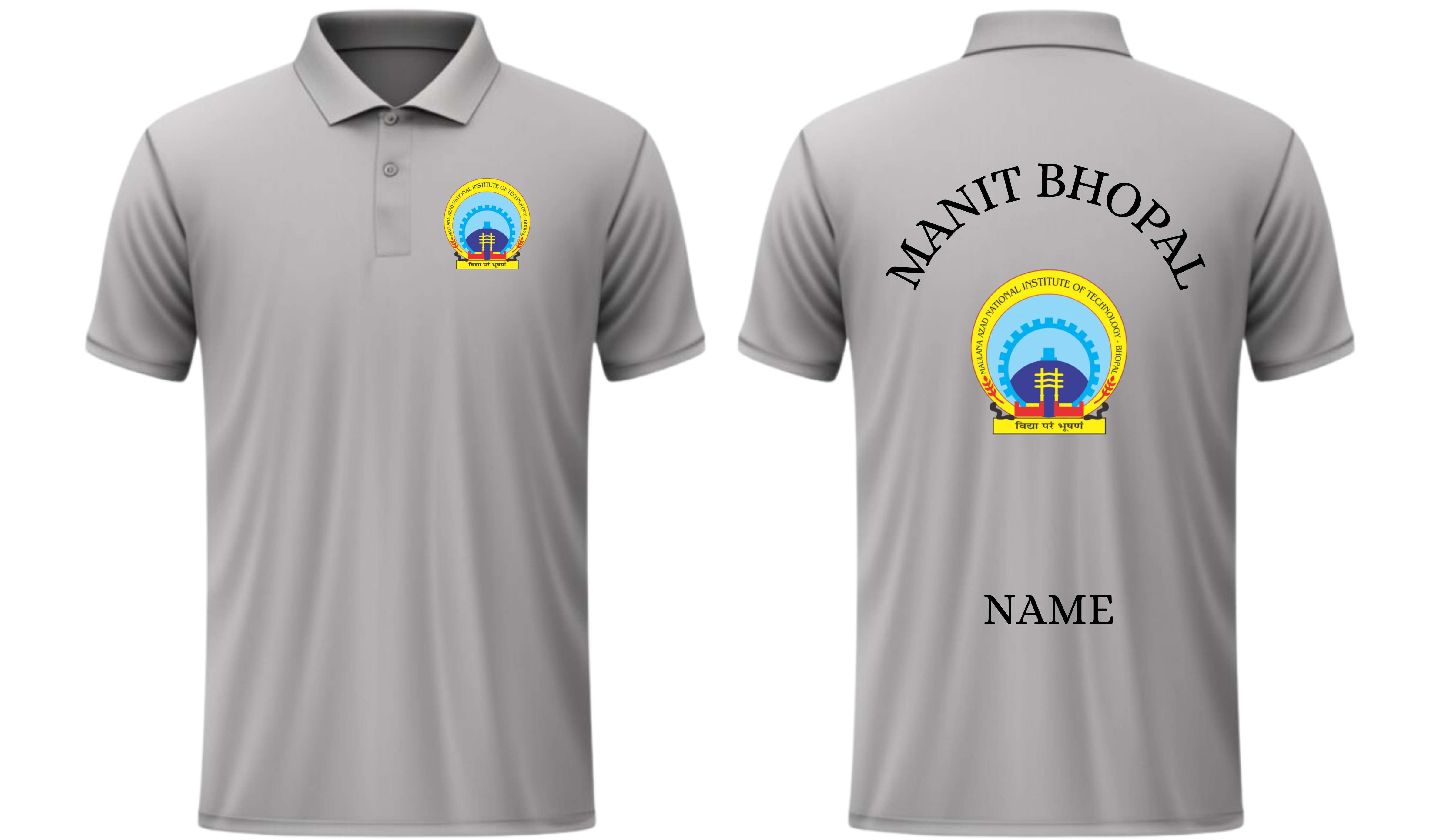NIT BHOPAL POLO T-SHIRT Classic Design 1 ( Ak design )