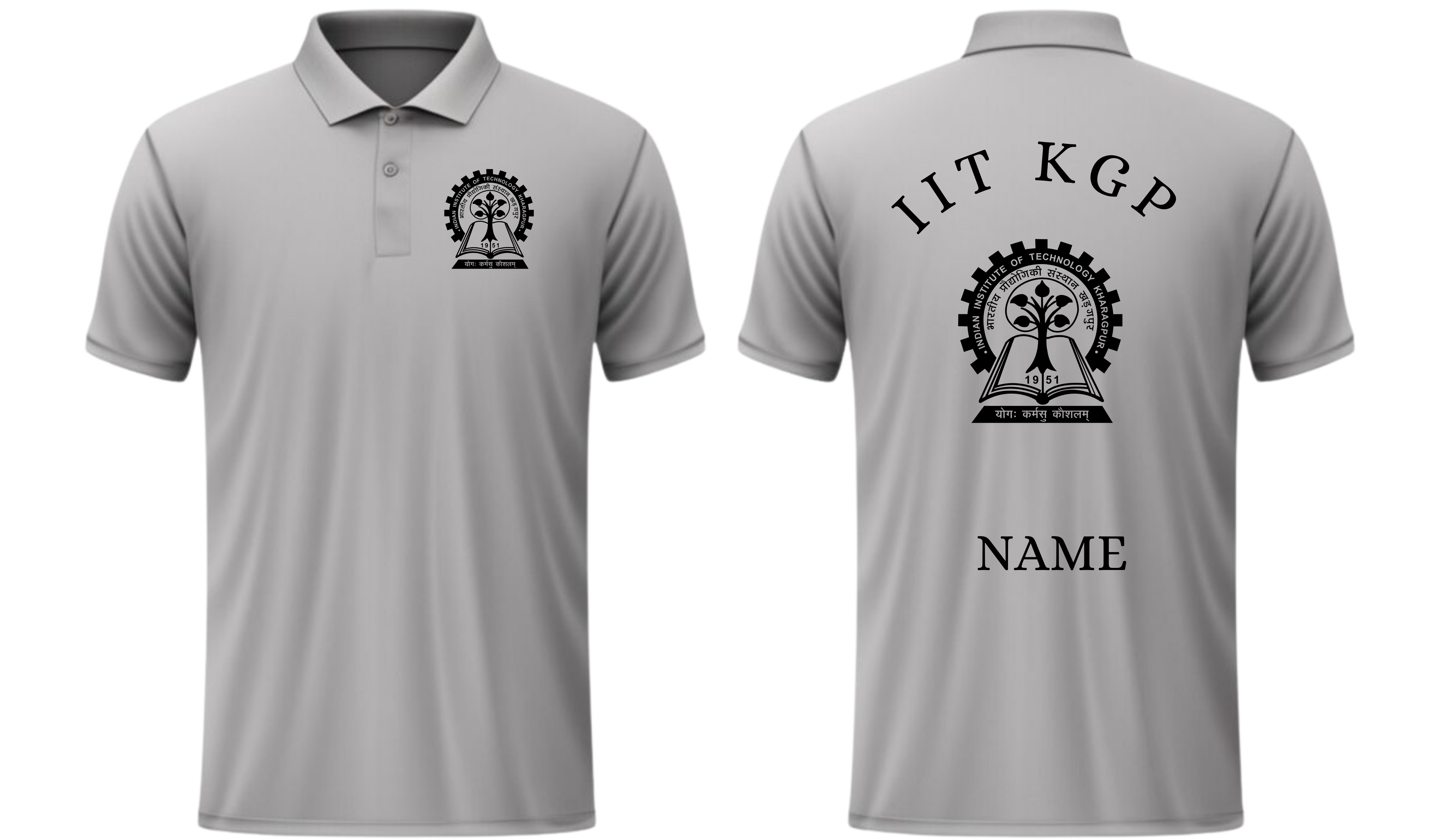 IIT Kharagpur POLO T-SHIRT Classic Design 1 ( Ak design )