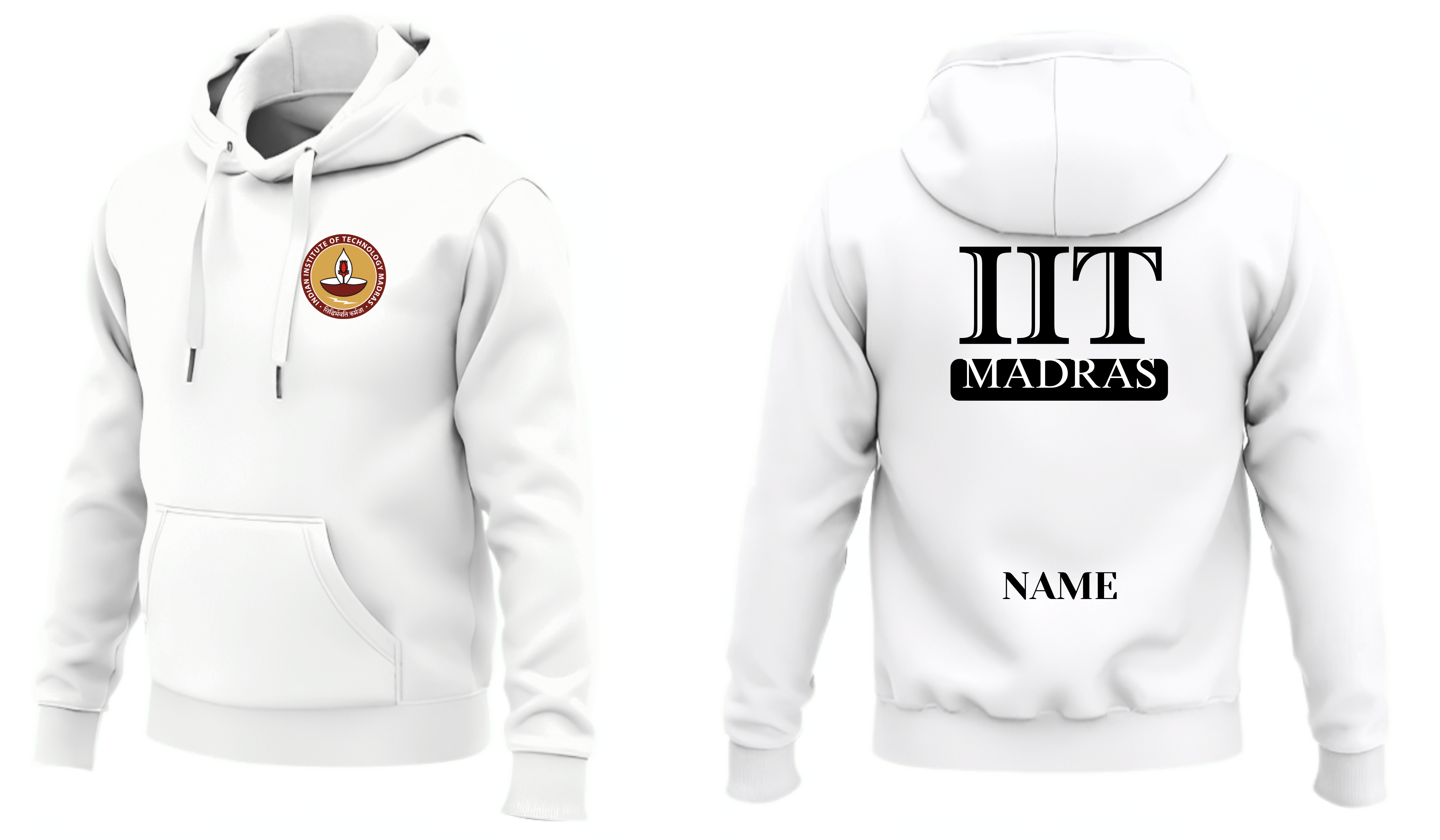 IIT MADRAS Hoodies Classic Design 3 ( Ak Design )