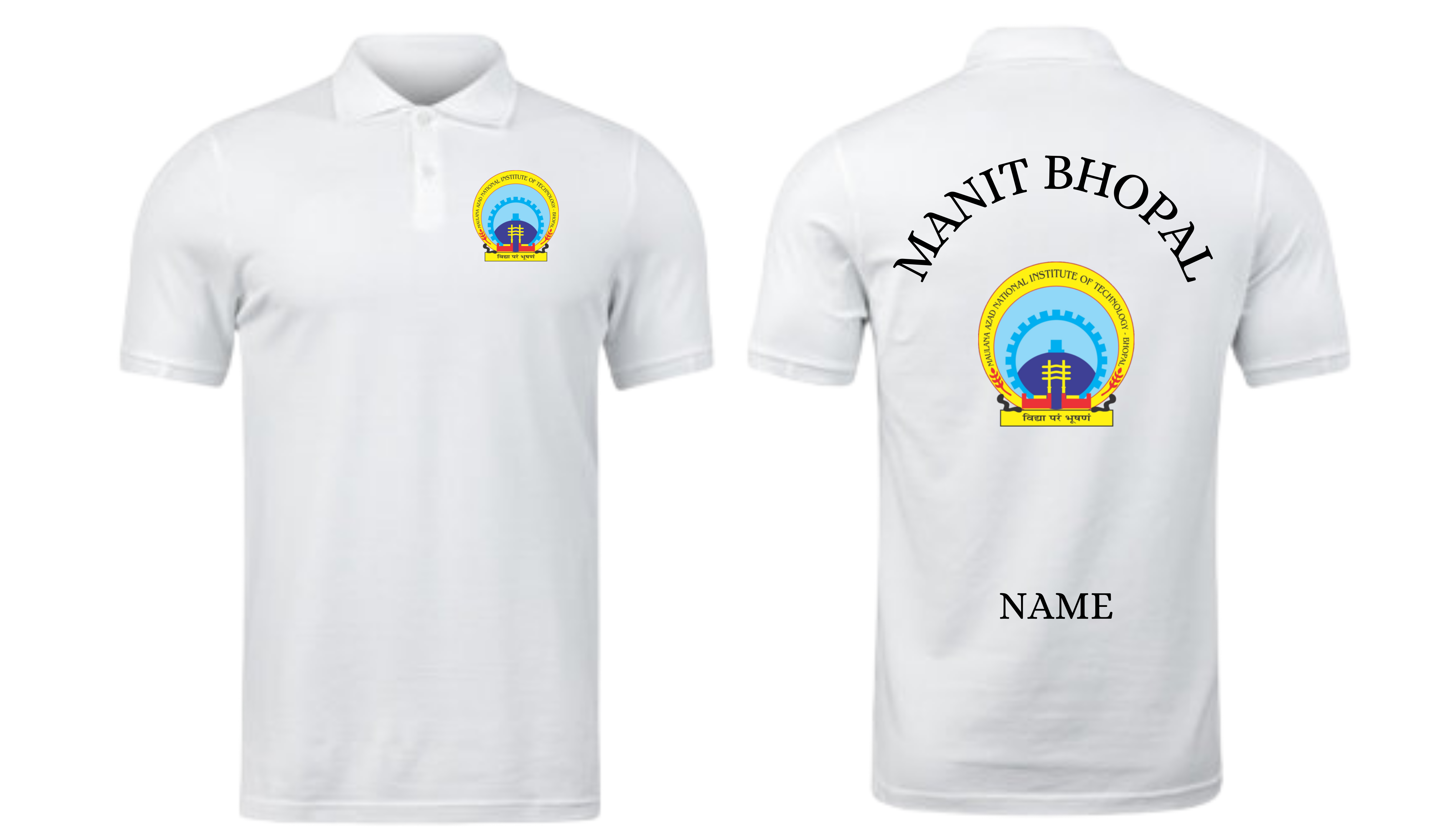 NIT BHOPAL POLO T-SHIRT Classic Design 1 ( Ak design )
