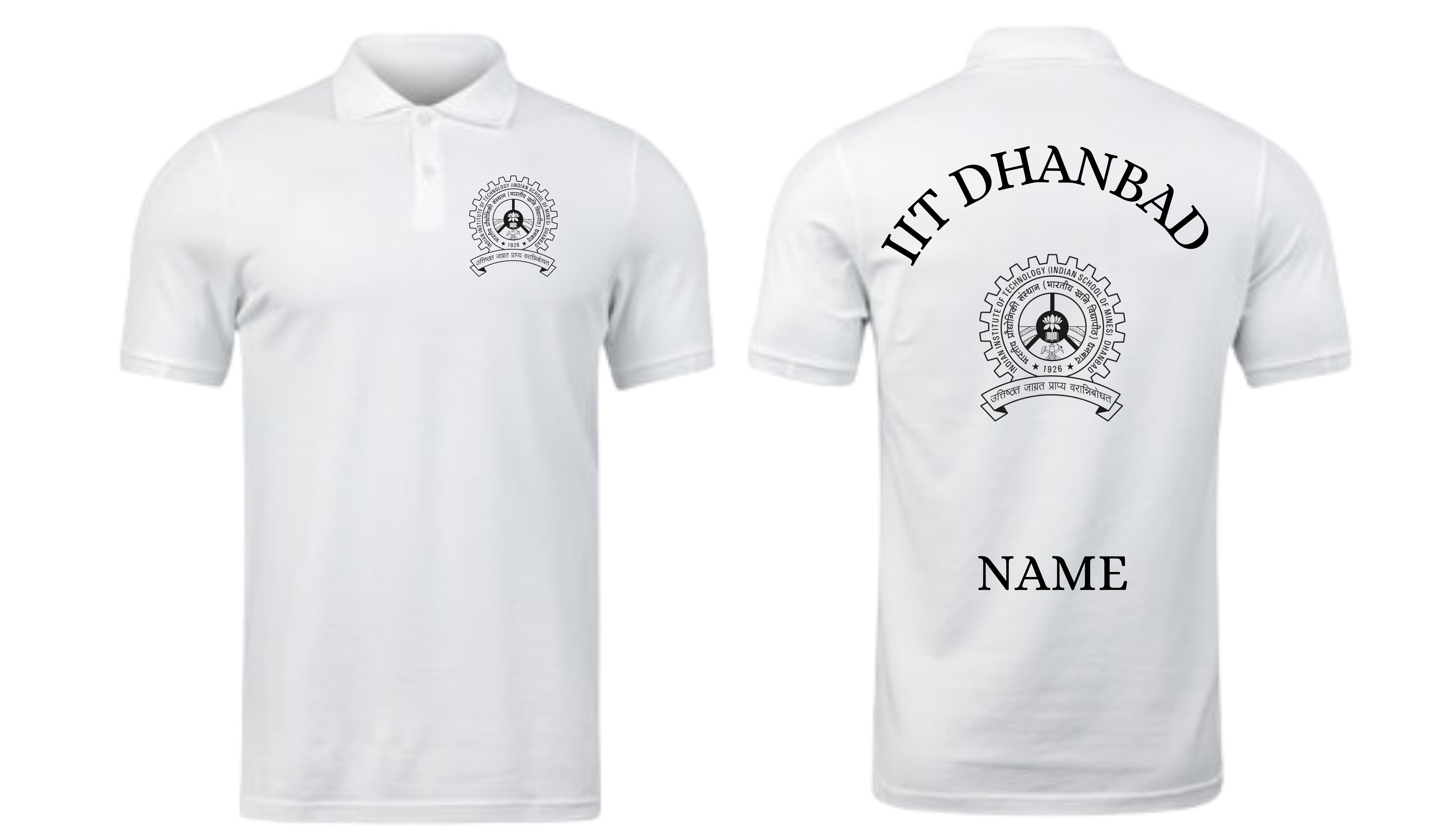 IIT Dhanbad POLO T-SHIRT Classic Design 1 ( Ak design )