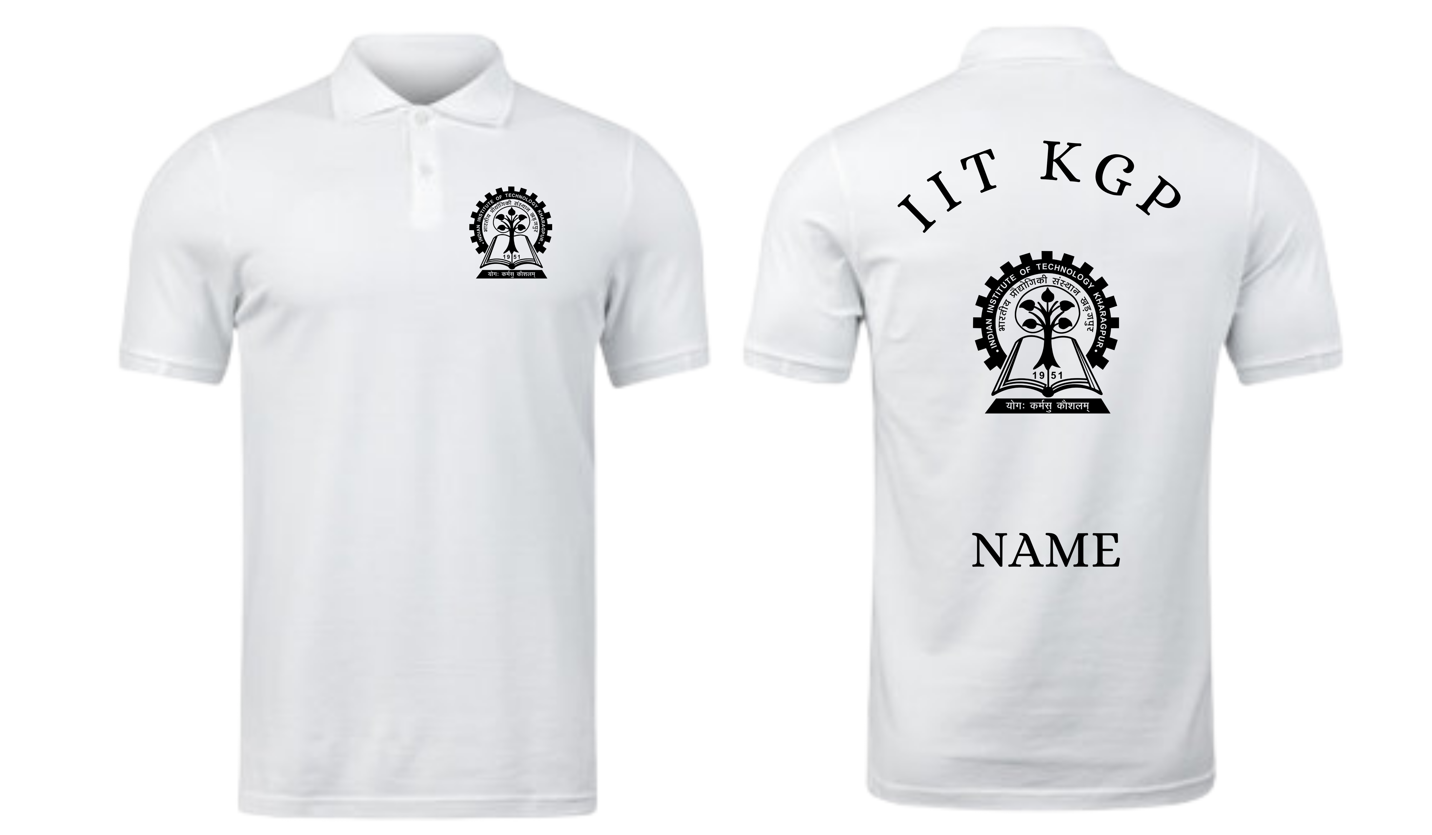 IIT Kharagpur POLO T-SHIRT Classic Design 1 ( Ak design )