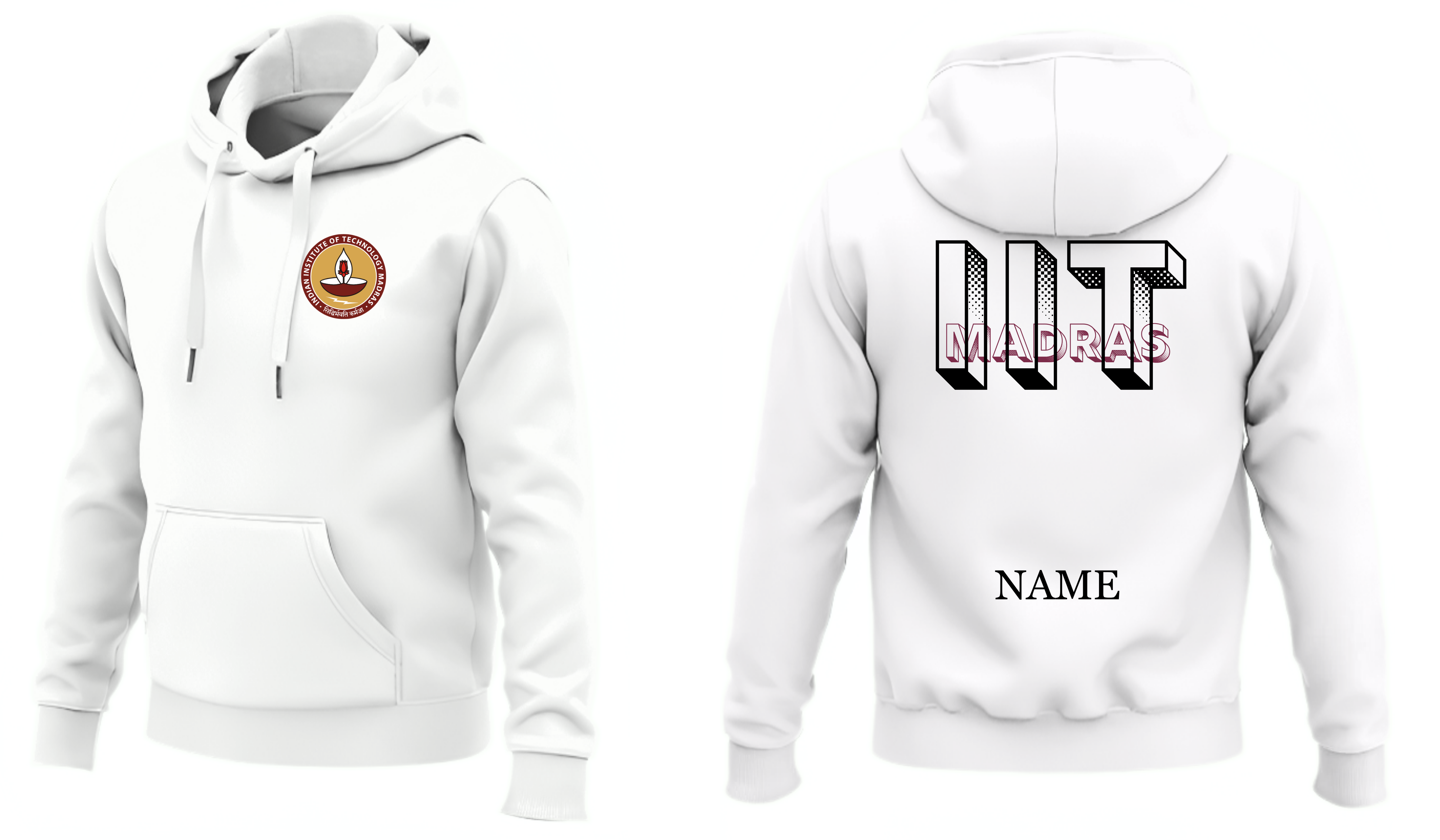 IIT MADRAS Hoodies Classic Design 4 ( Ak Design )