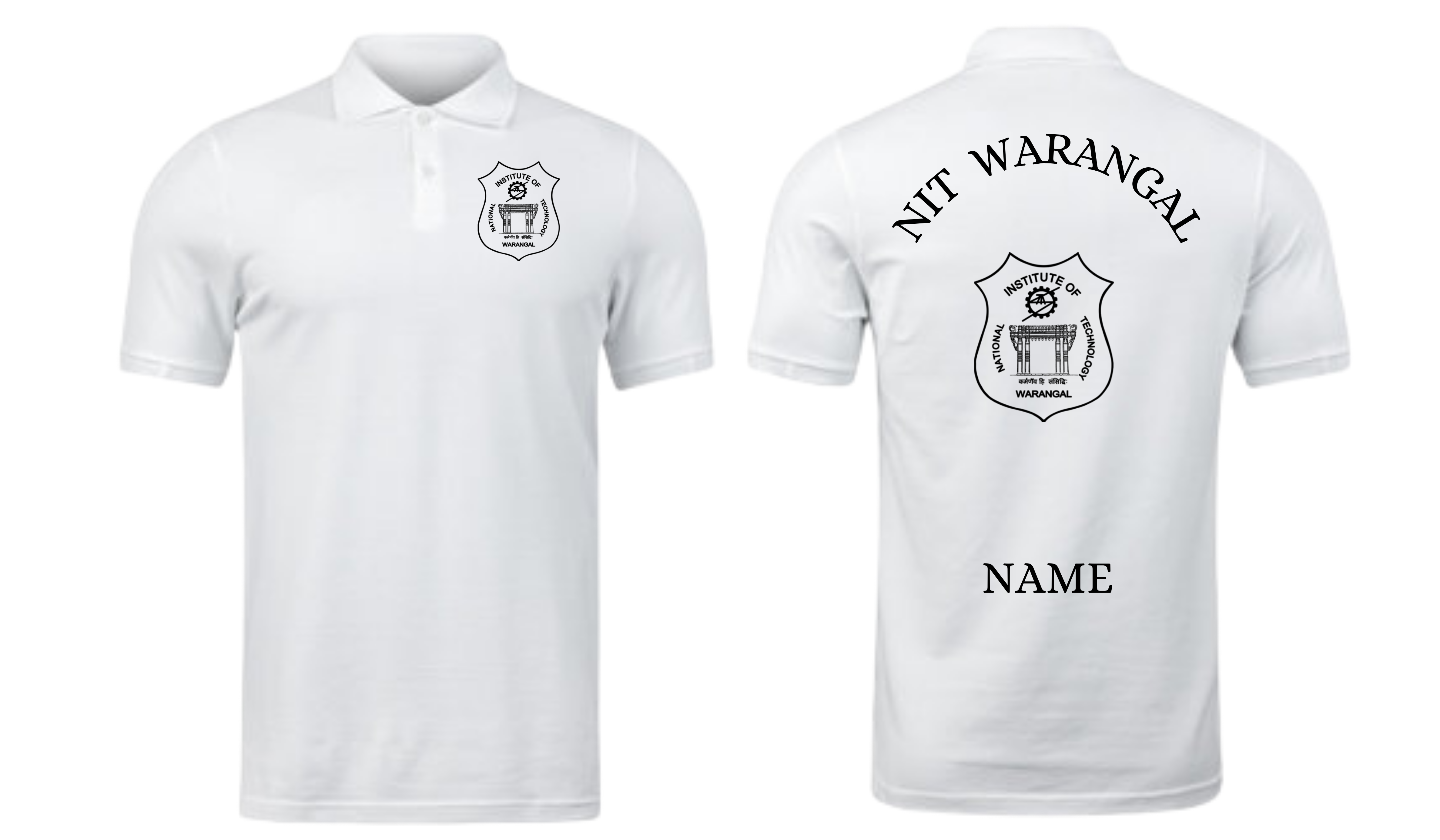 NIT Warangal POLO T-SHIRT Classic Design 1 ( Ak design )