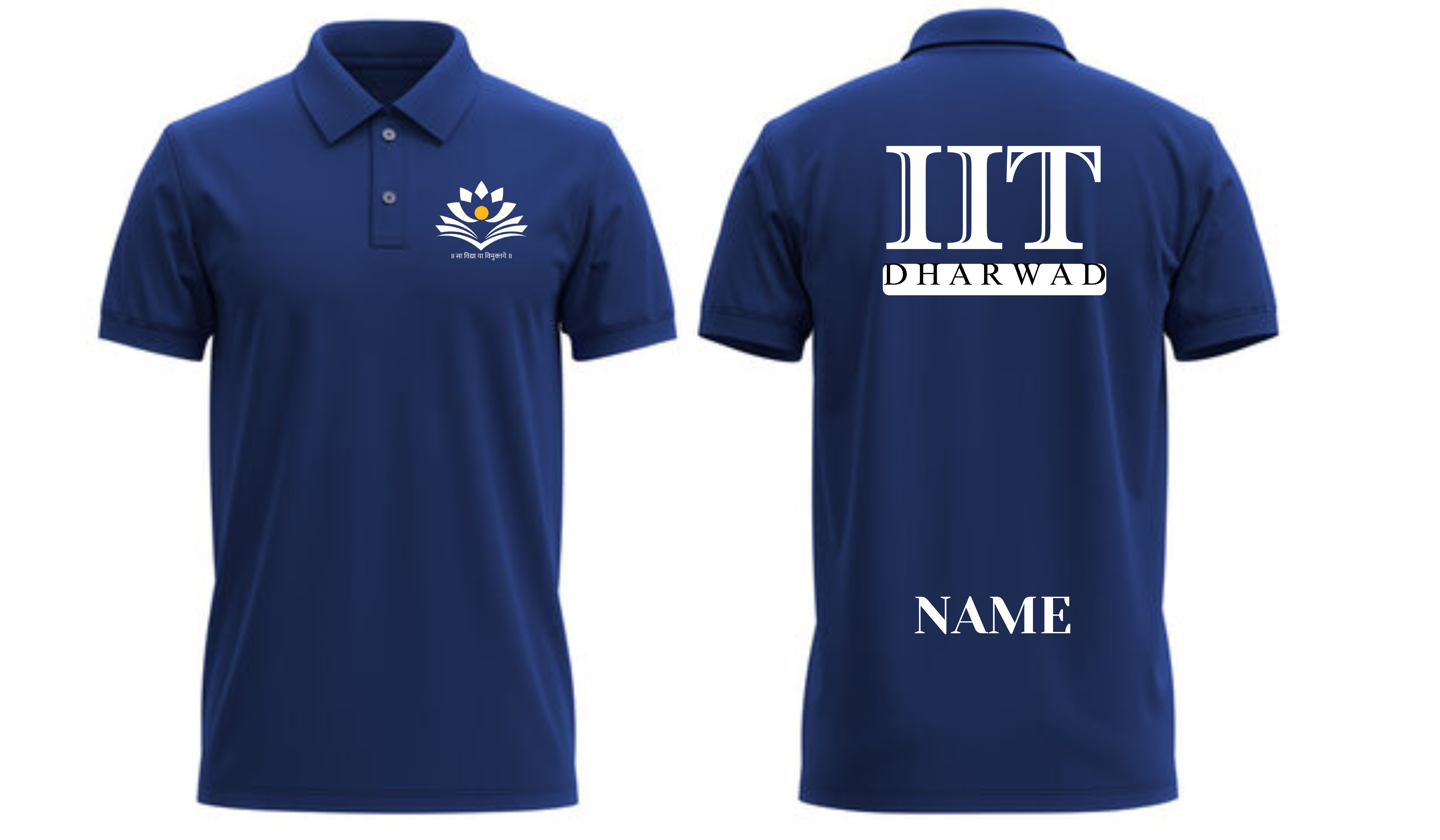 IIT Dharwad POLO T-SHIRT ITC Century Handtooled Design ( Ak design )