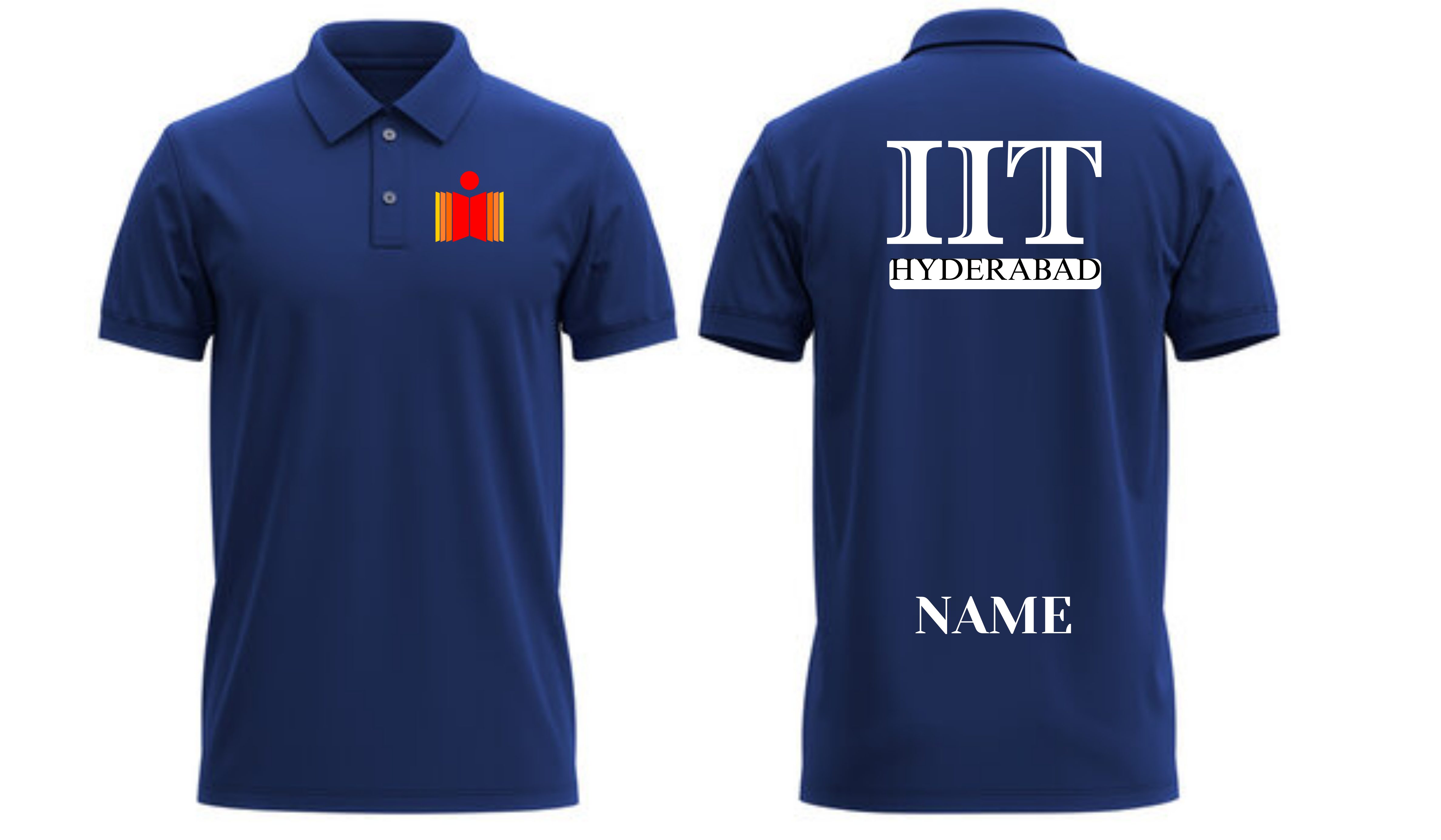 IIT HYDERABAD POLO T-SHIRT ITC CENTURY HANDTOOLED Design ( Ak design )