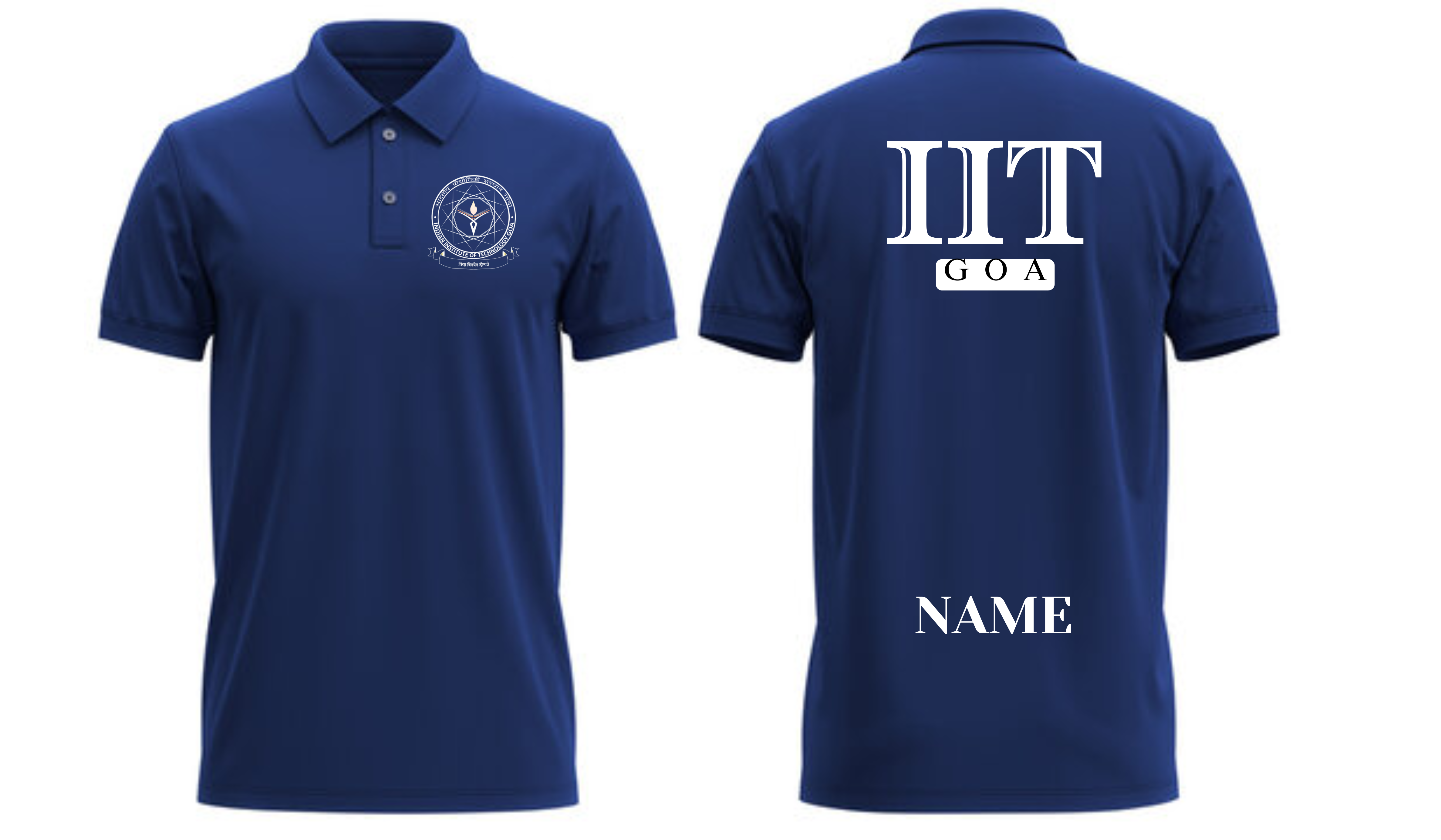 IIT GOA POLO T-SHIRT ITC Century Handtooled Design  ( Ak design )