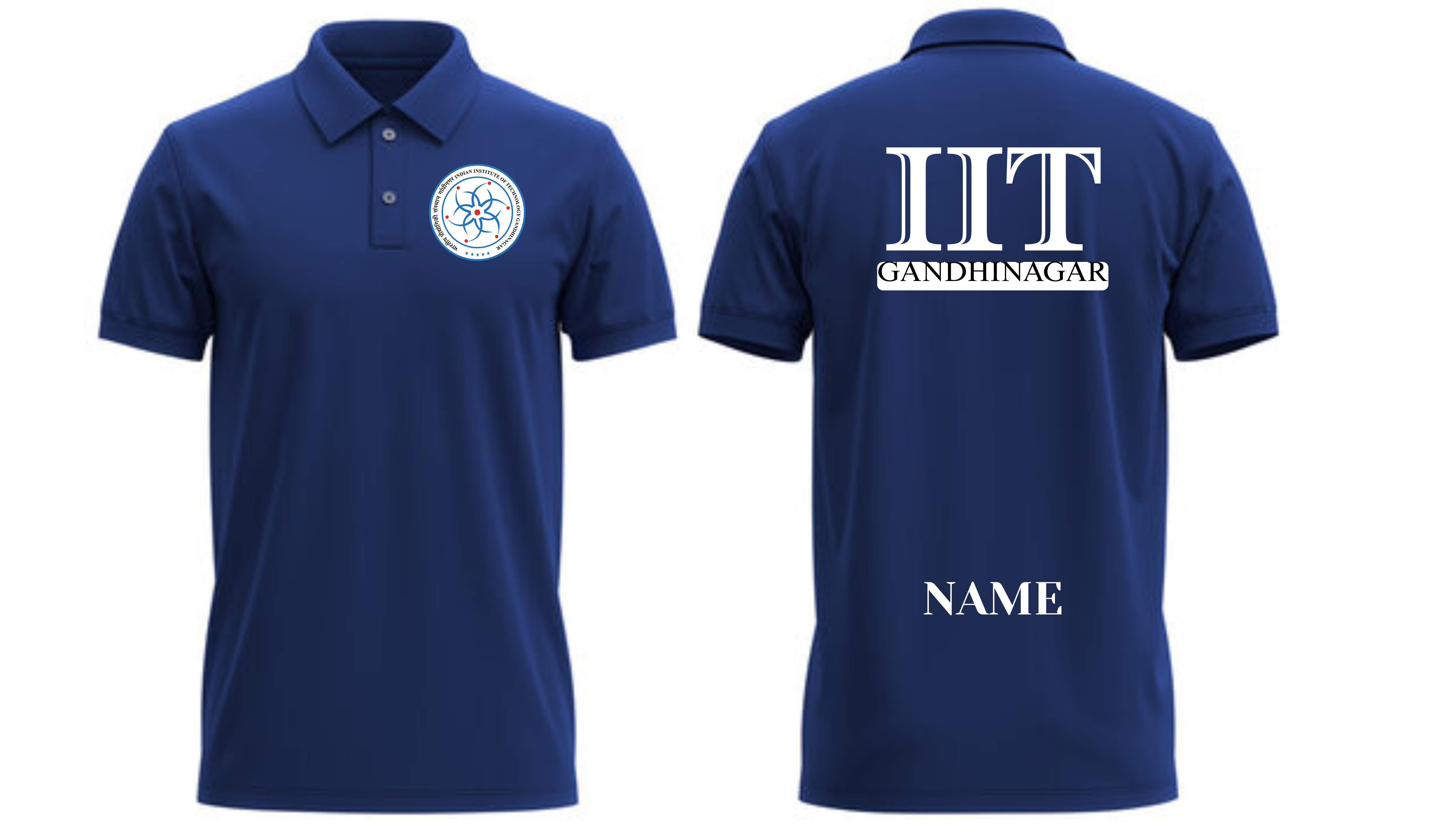 IIT Gandhinagar POLO T-SHIRT ITC Century Halftooled Design  ( Ak design )