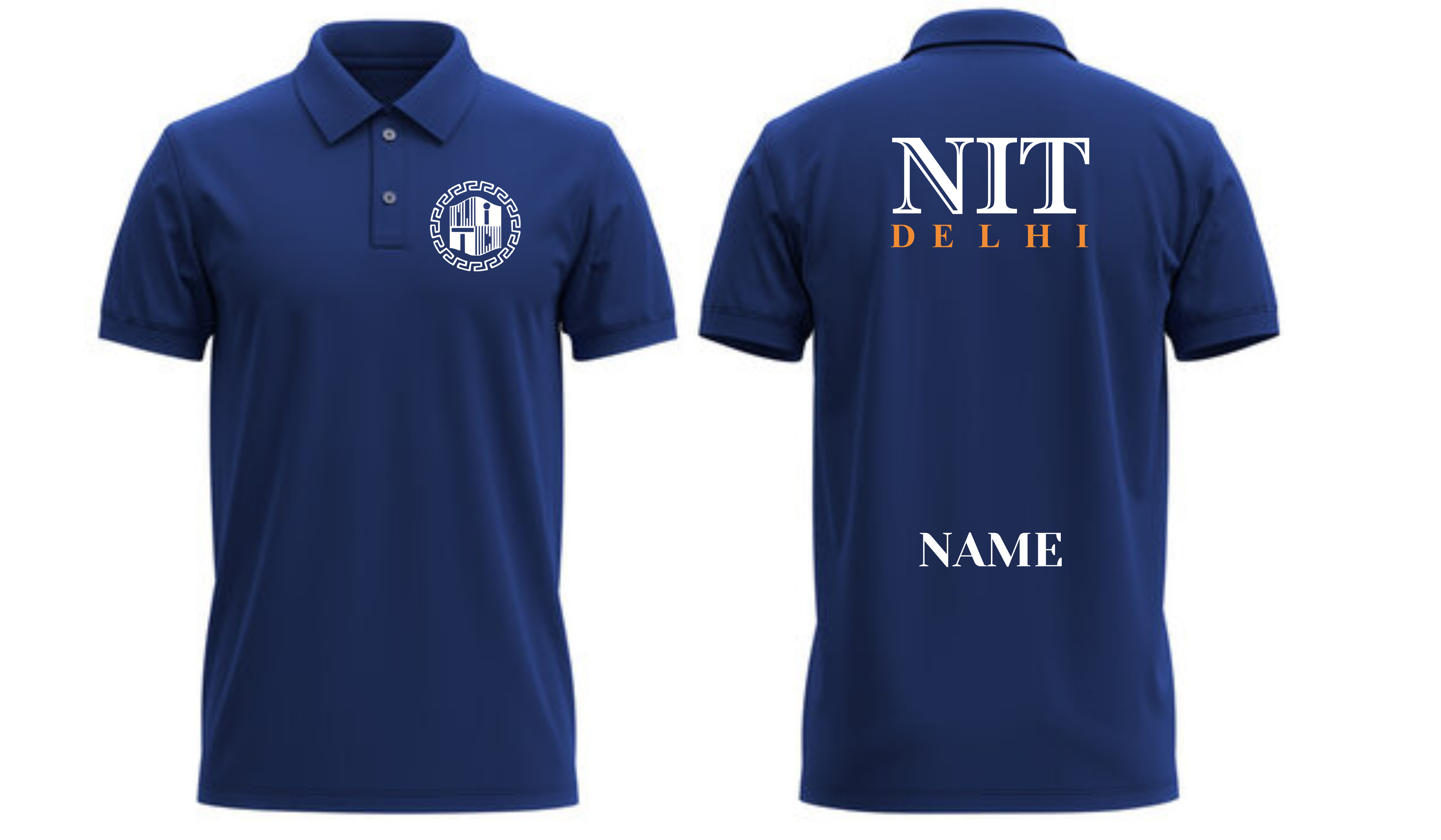 NIT DELHI POLO T-SHIRT ITC Century Handtooled Design ( Ak design )