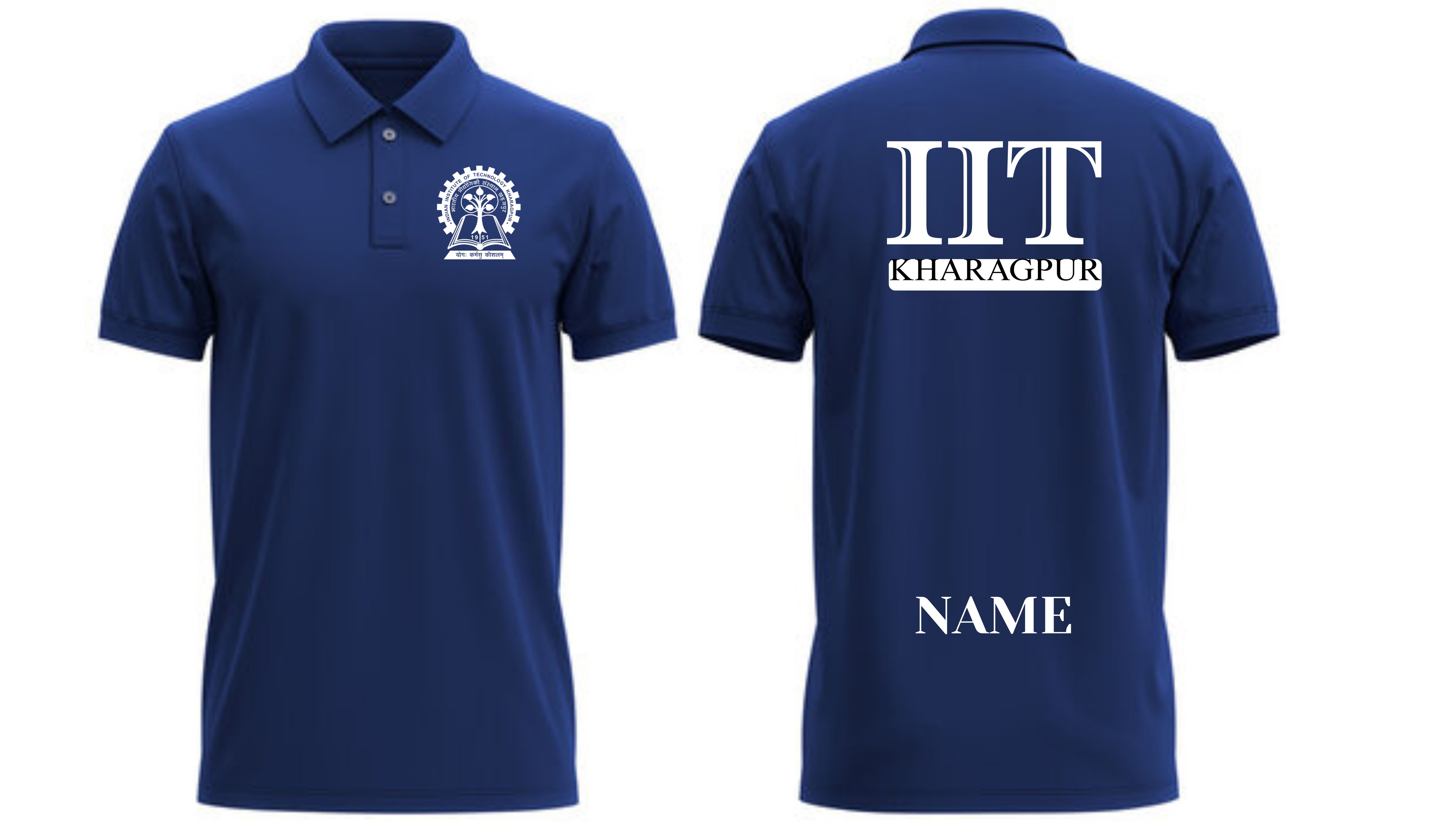 IIT Kharagpur POLO T-SHIRT ITC Century handtooled Design ( Ak design )
