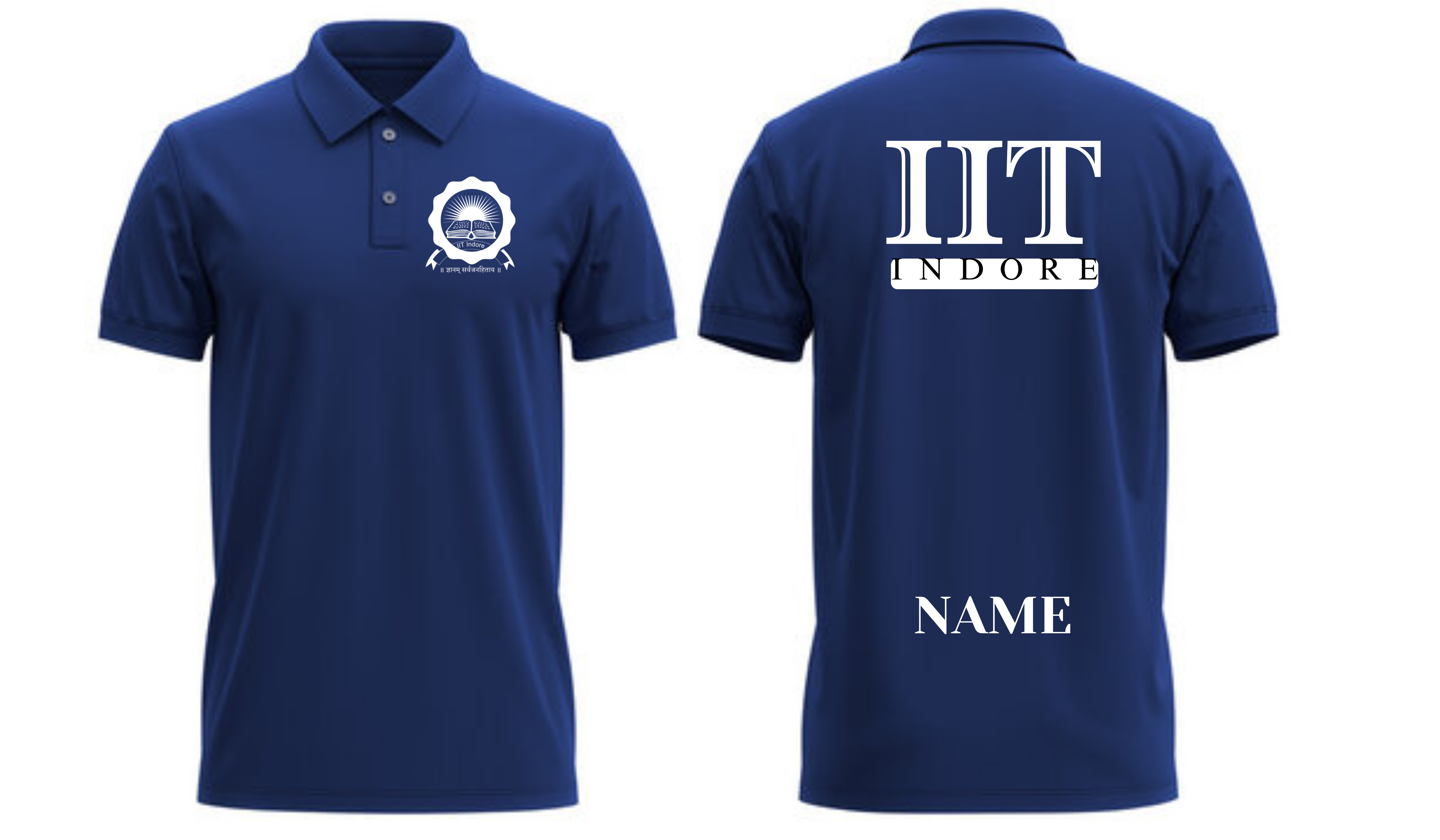 IIT INDORE POLO T-SHIRT  Design ITC Century Handtooled  Design ( Ak design )