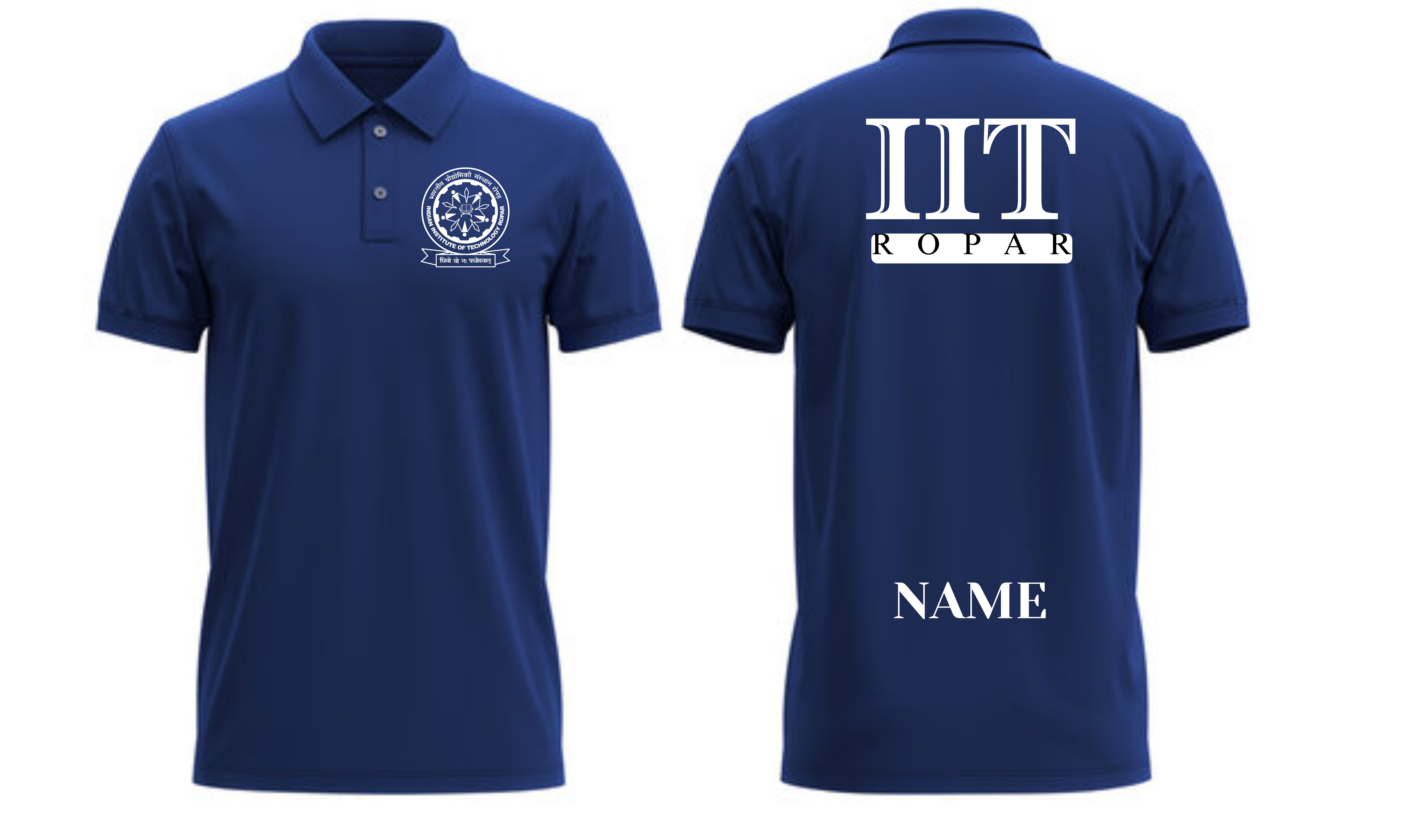 IIT ROPAR POLO T-SHIRT ITC Century Handtooled  Design ( Ak design )