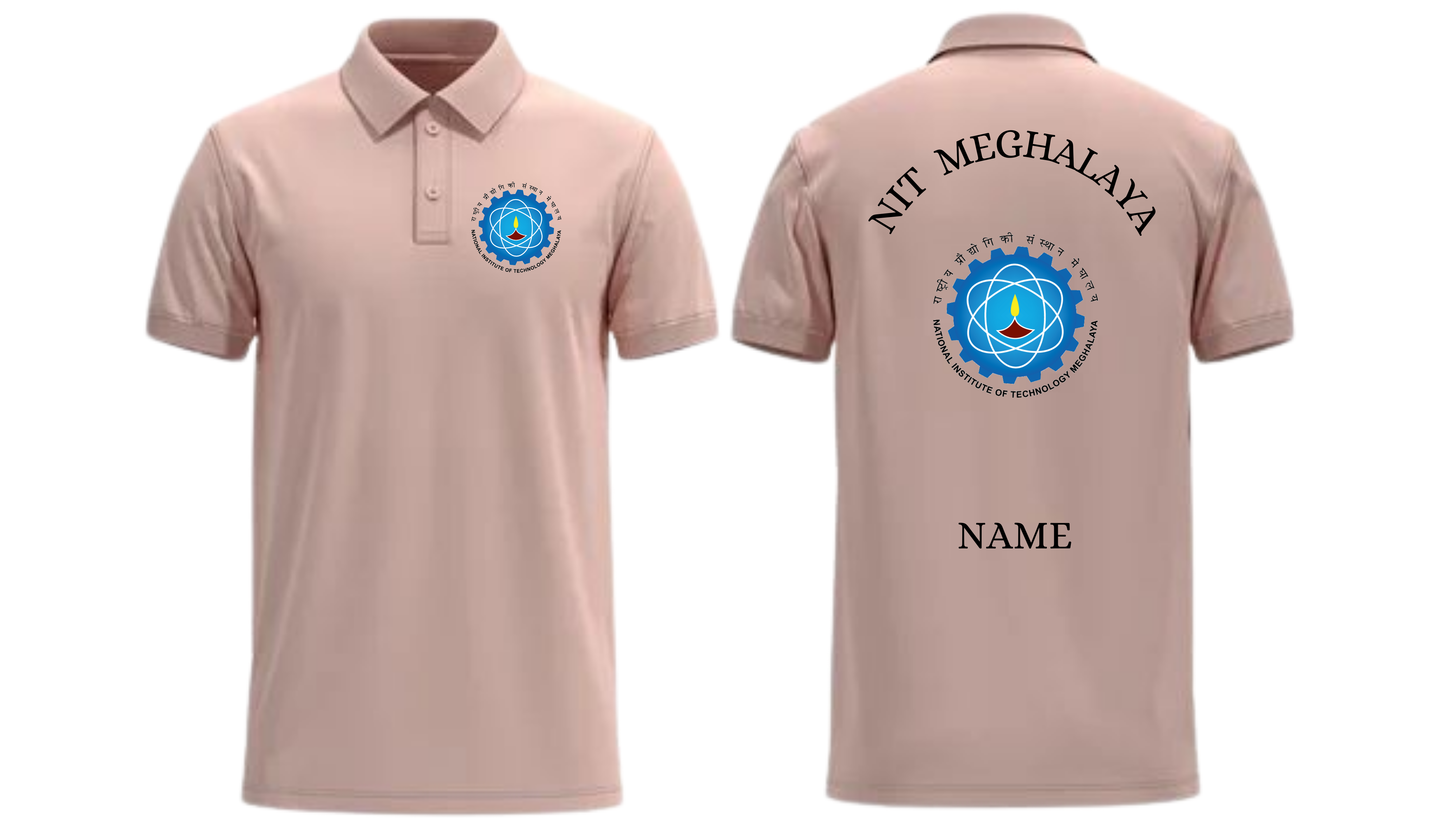 NIT Meghalaya POLO T-SHIRT Classic Design 1 ( Ak design )