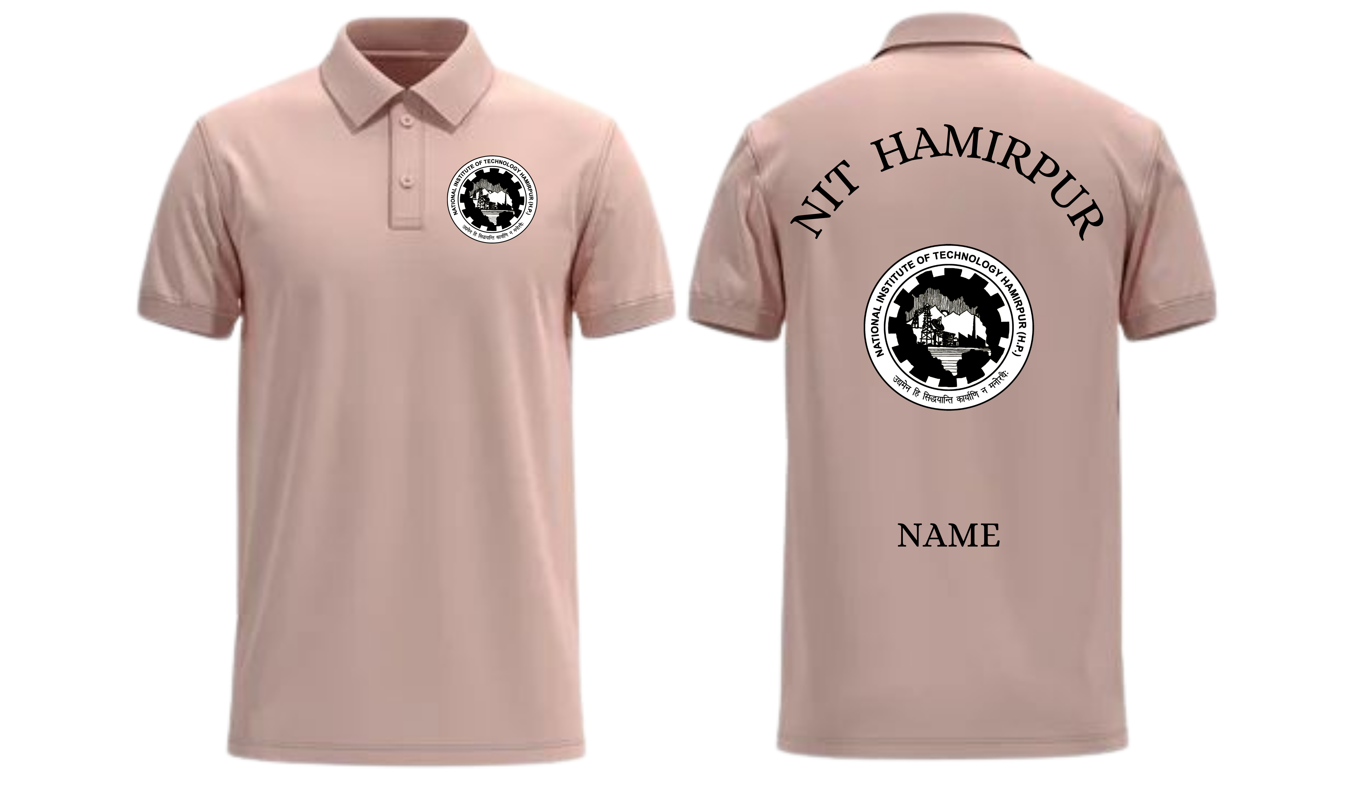 NIT Hamirpur POLO T-SHIRT Classic Design 1 ( Ak design )