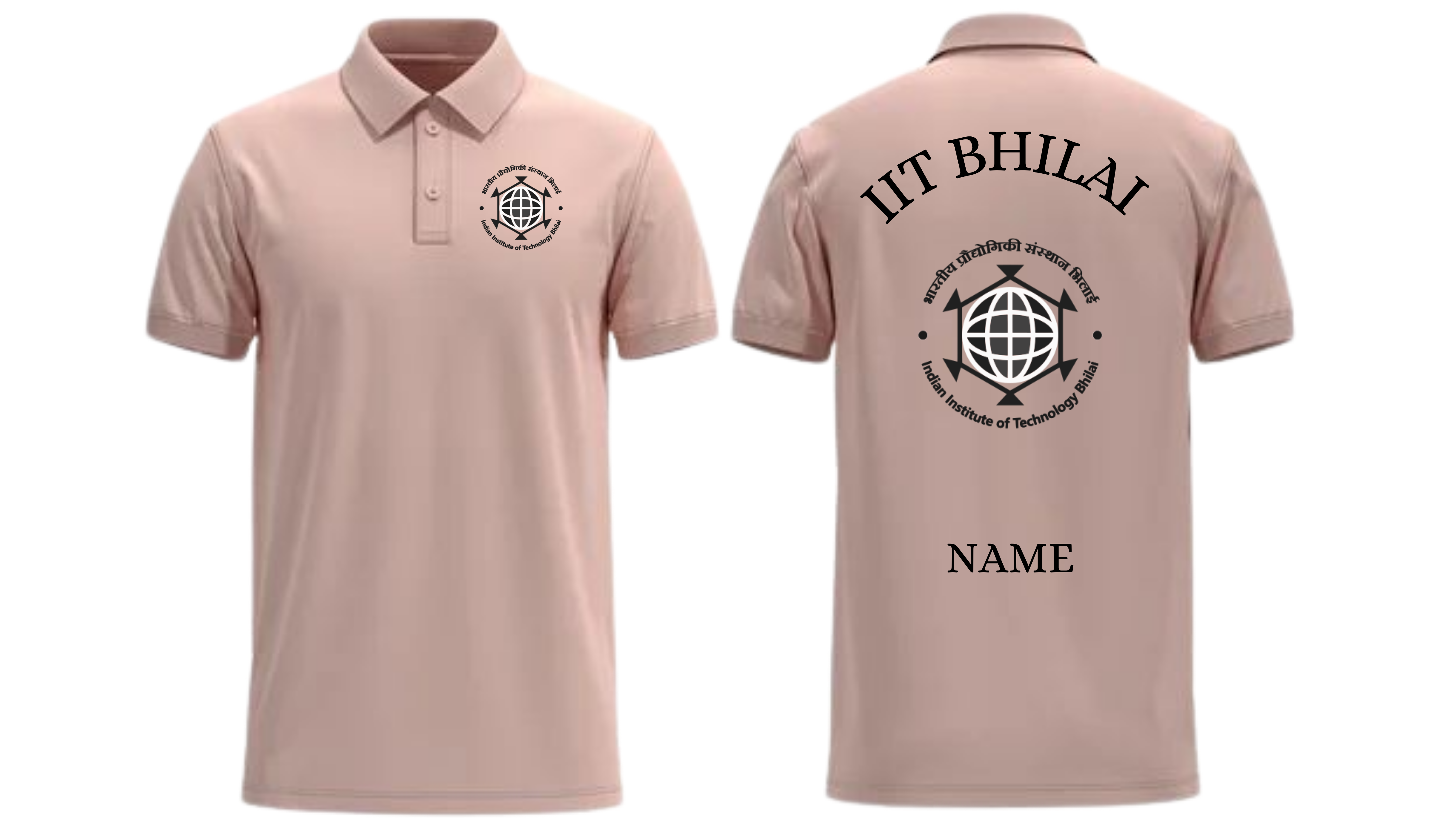 IIT BHILAI POLO T-SHIRT Classic Design 1  ( Ak design )