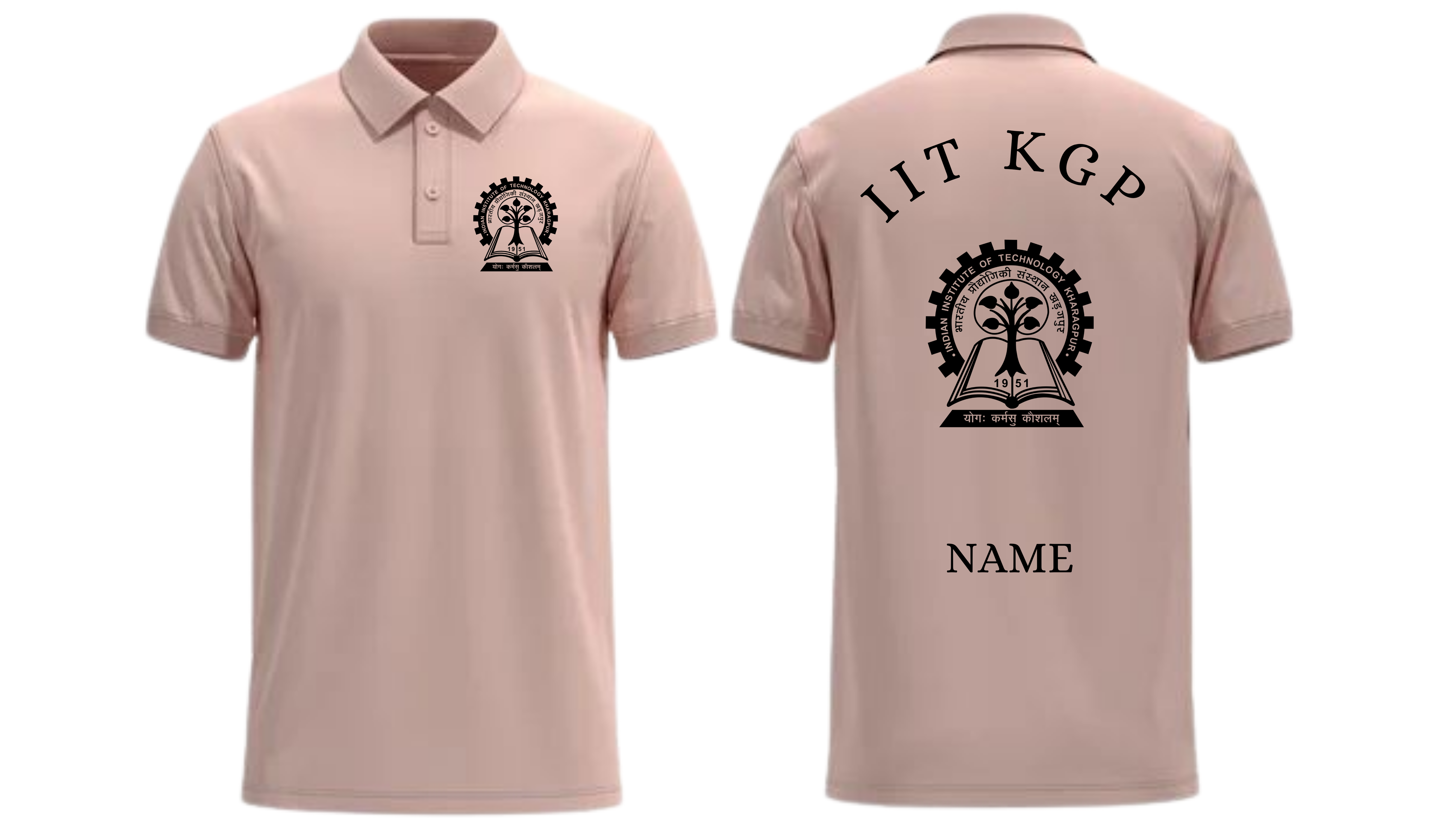 IIT Kharagpur POLO T-SHIRT Classic Design 1 ( Ak design )