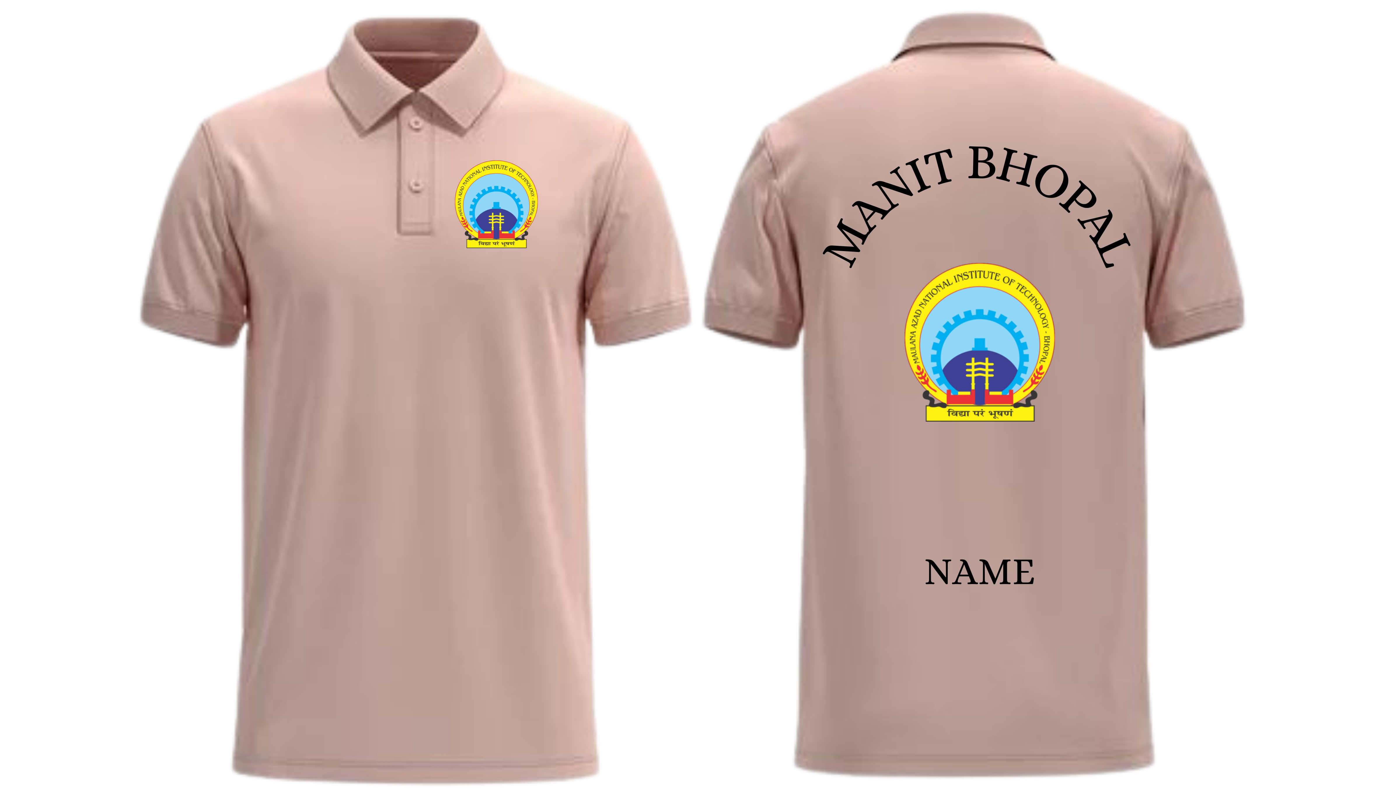 NIT BHOPAL POLO T-SHIRT Classic Design 1 ( Ak design )