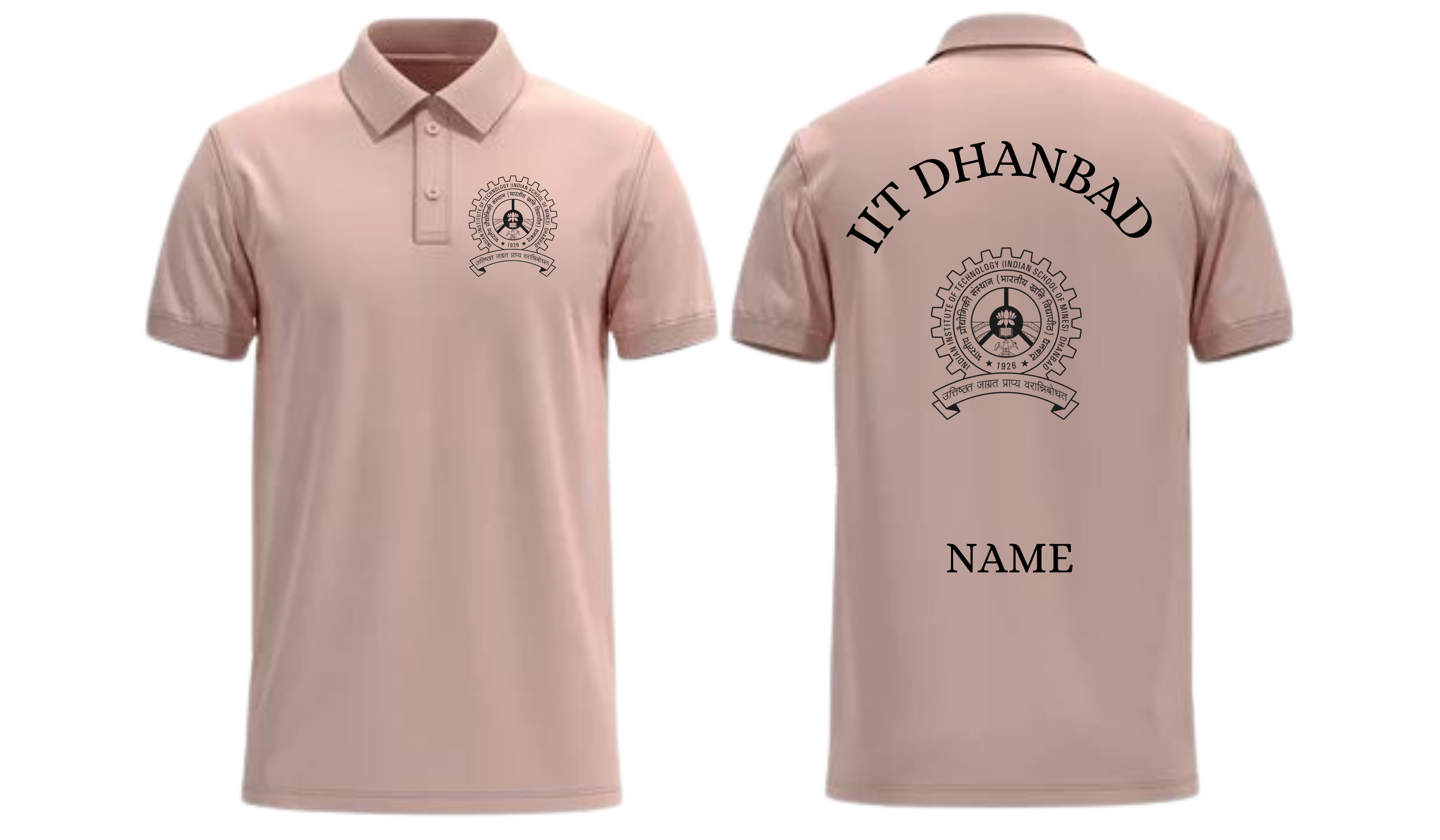 IIT Dhanbad POLO T-SHIRT Classic Design 1 ( Ak design )