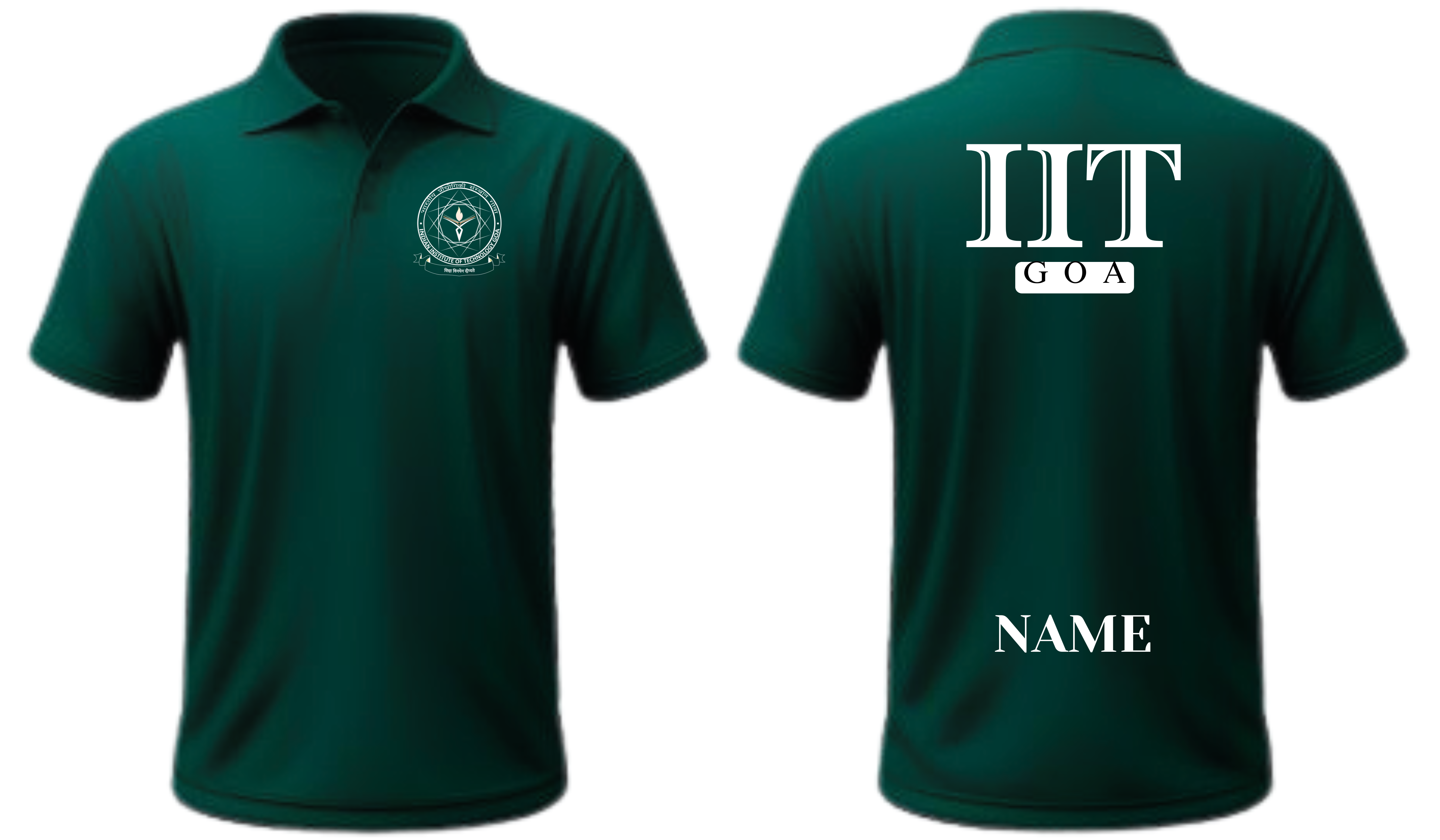 IIT GOA POLO T-SHIRT ITC Century Handtooled Design  ( Ak design )